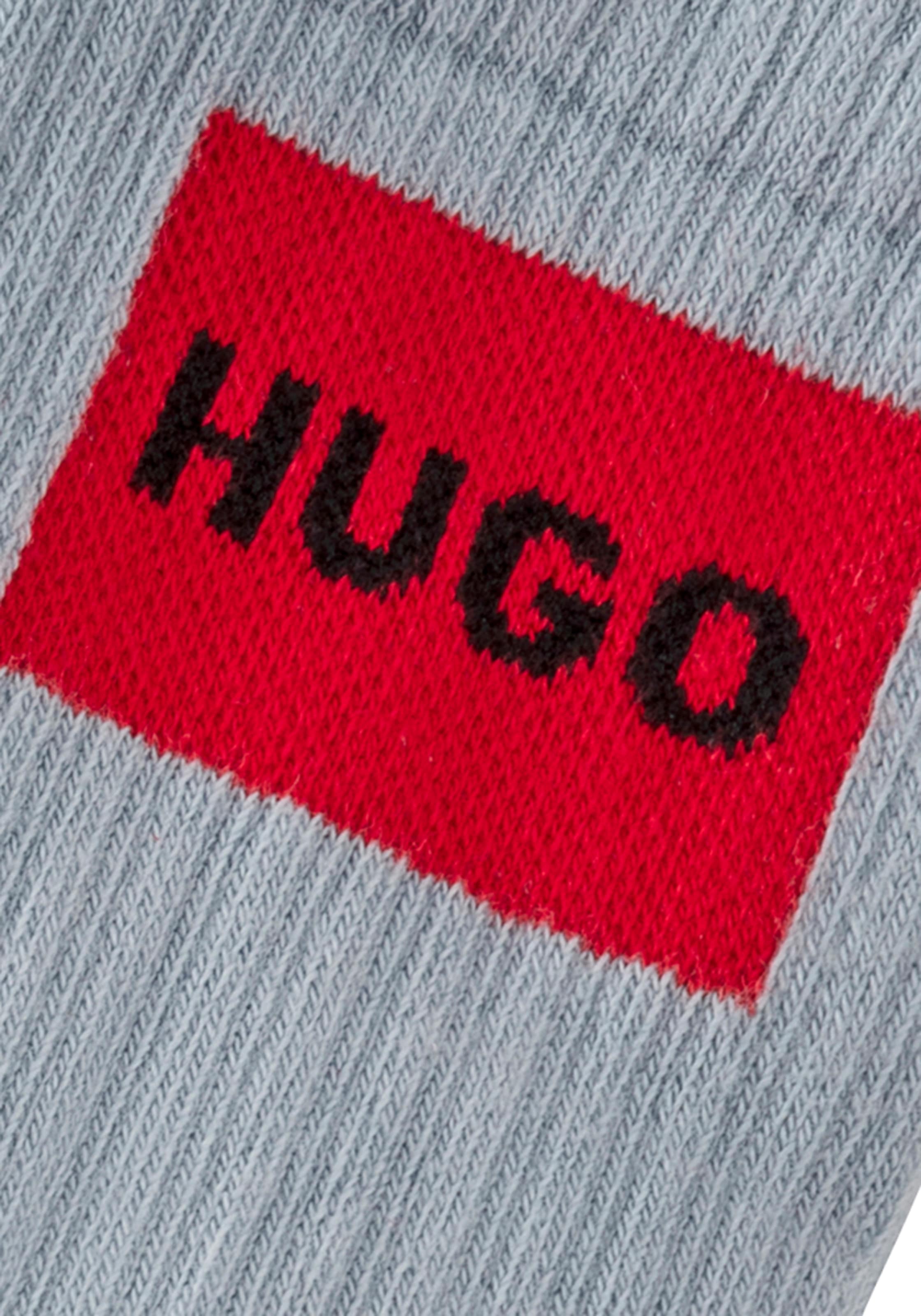 HUGO Underwear Chaussettes de loisirs »3P QS RIB LABEL« Packung, 3er, 3 cuis tlg. mit kontrastfarbenen HUGO Logo