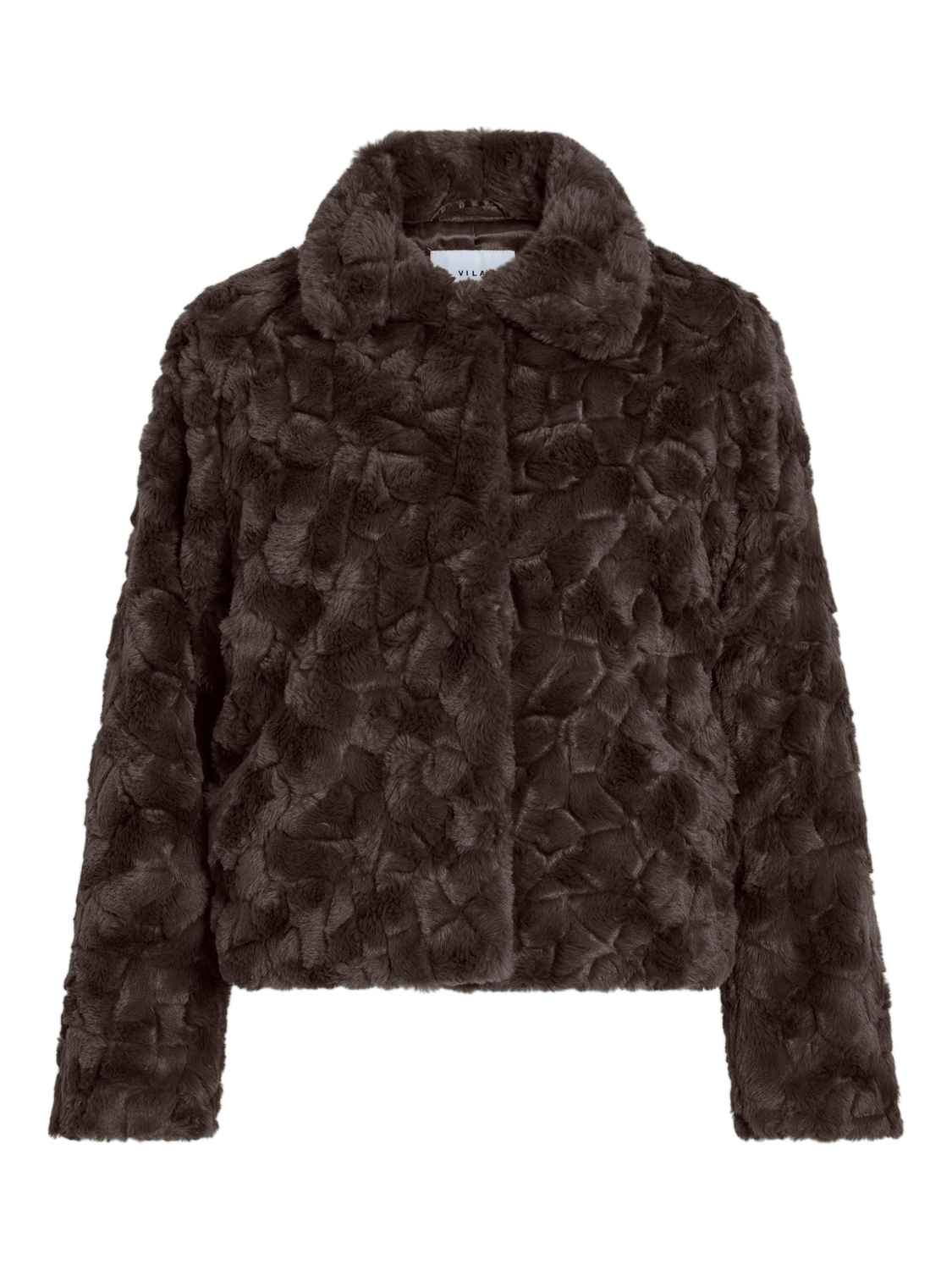 Vila Veste courte »VIDORTE NEW L/S JACKET/PB« en fausse fourrure avec patte de boutonnage