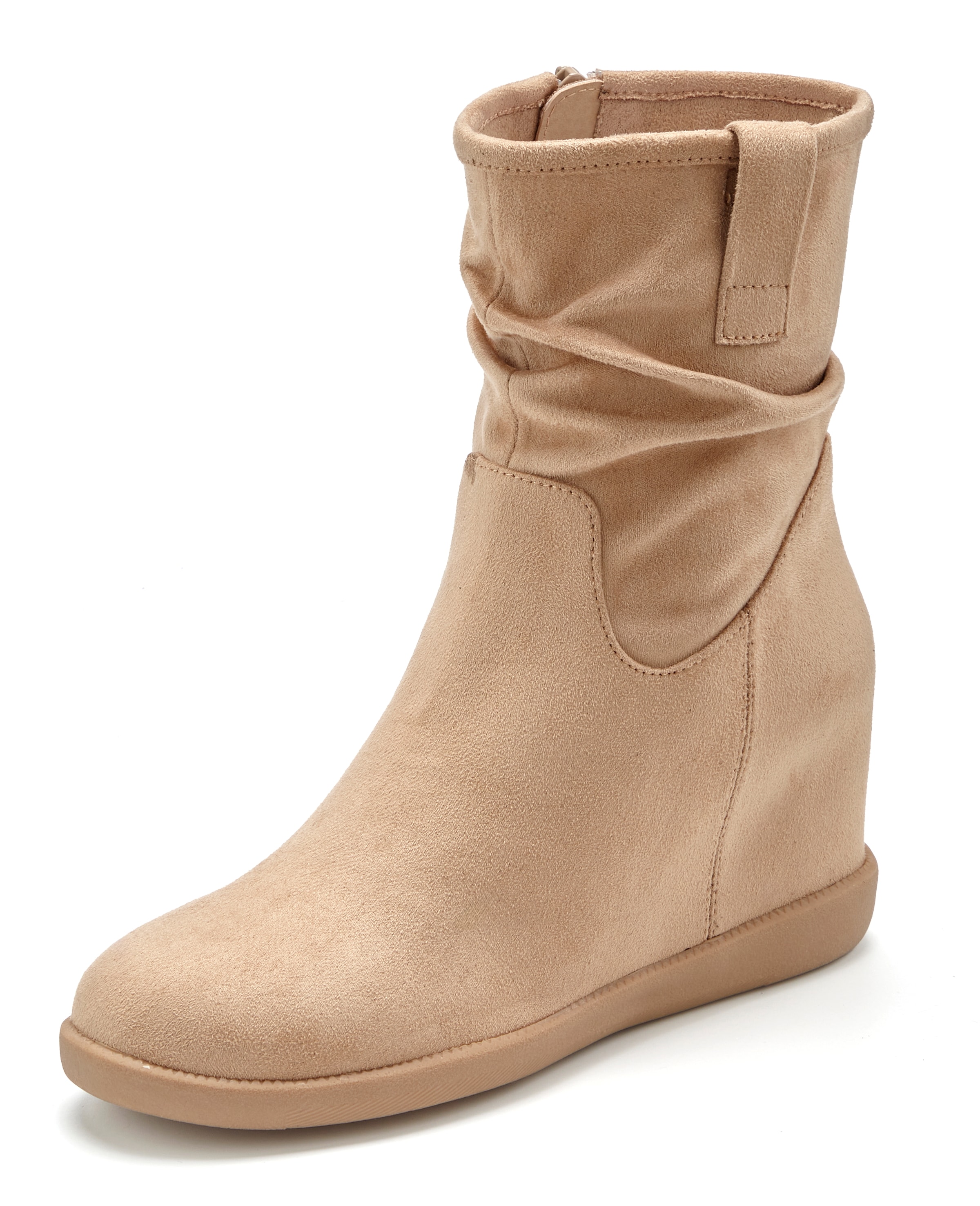 LASCANA Bottines »Stiefel, Keilstiefelette, Herbststiefelette,«  bout rond, talon compensé intérieur, intérieur textile