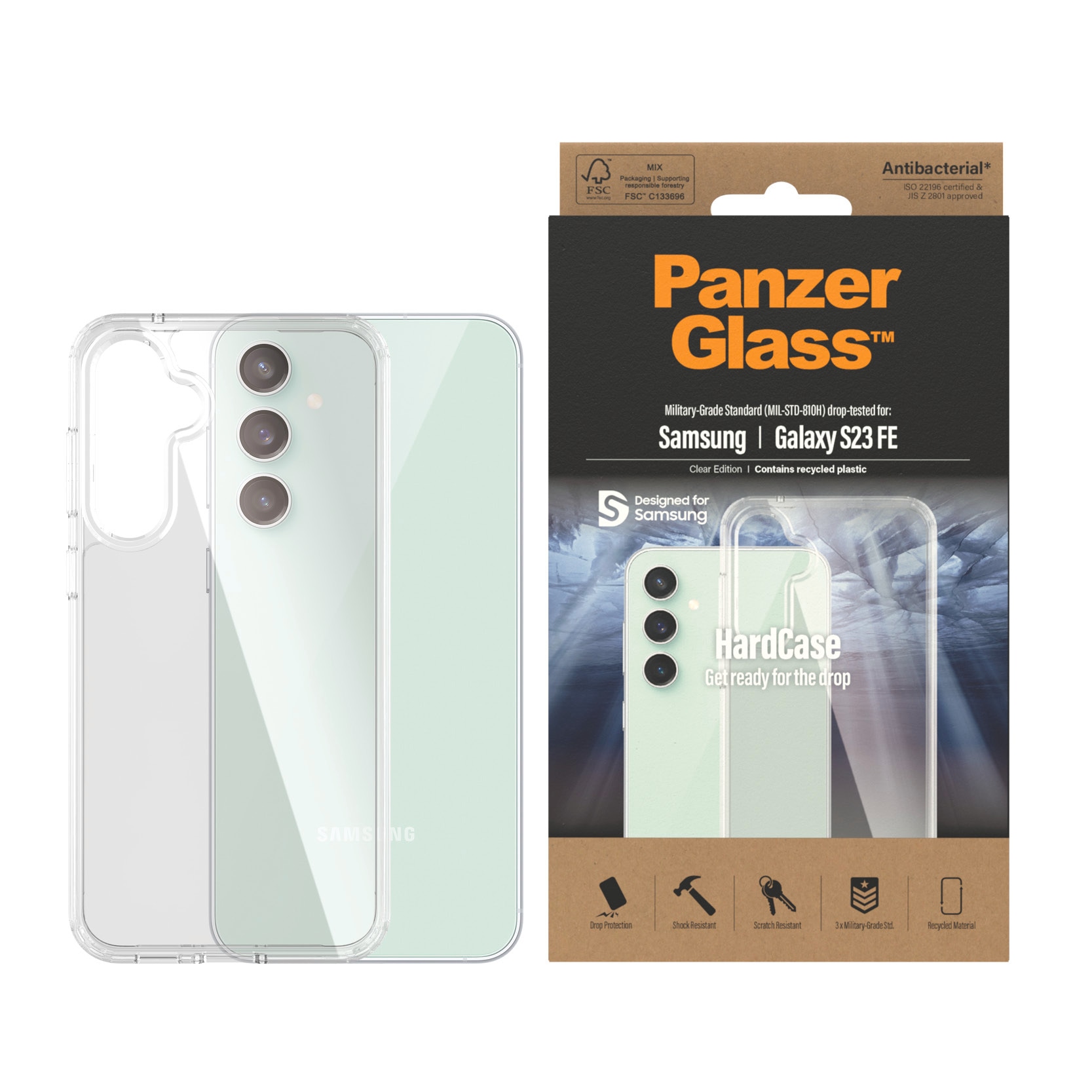 PanzerGlass Couverture arrière »HardCase für Samsung Galaxy S23 FE« Schutzhülle, Handyhülle