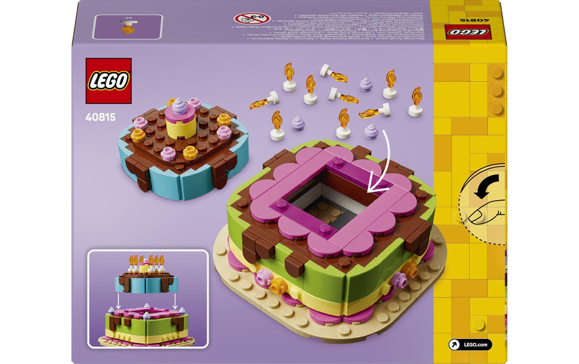 LEGO® Konstruktionsspielsteine »Geburtstagstorte (40815), LEGO Iconic« Made in Europe