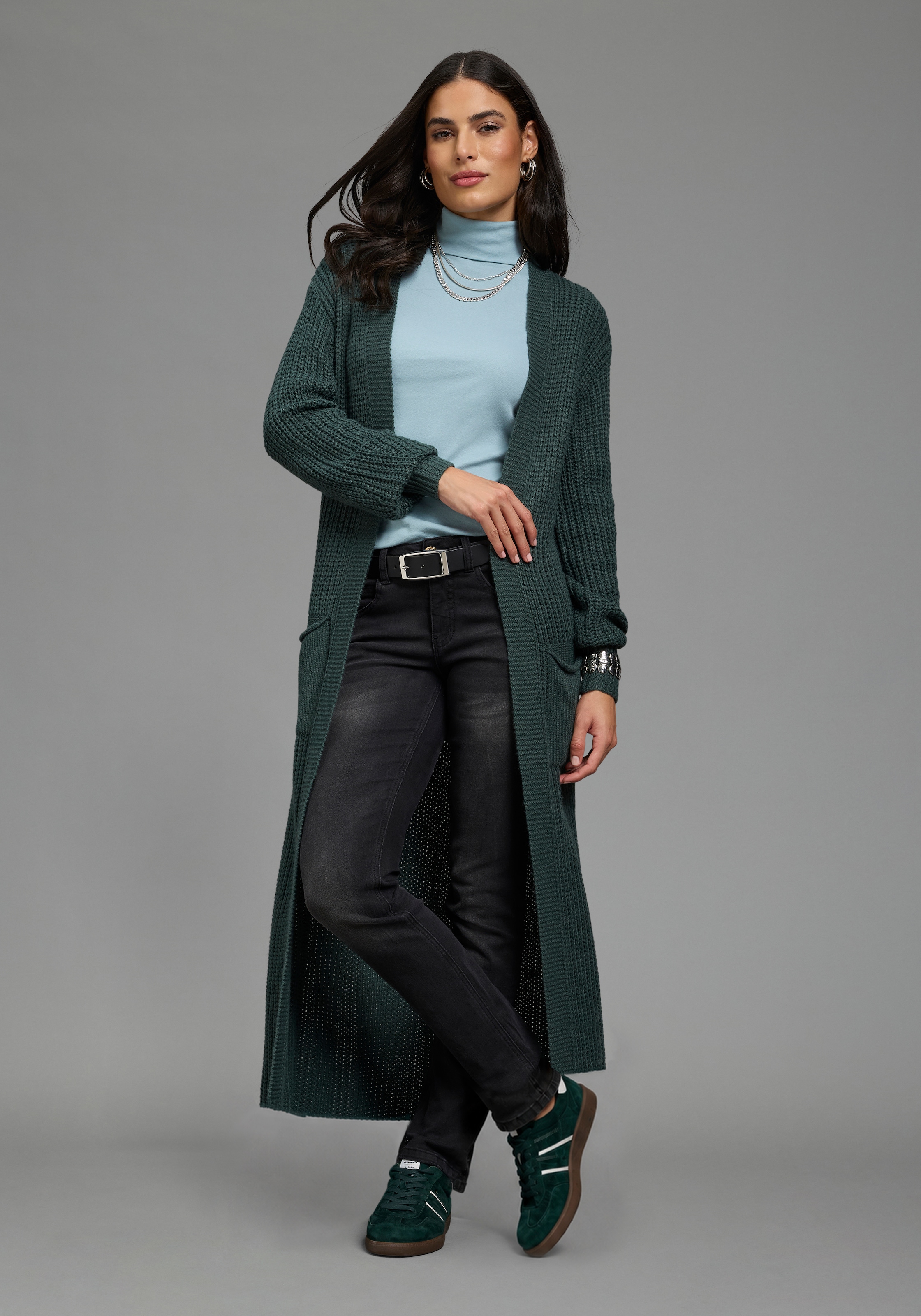 Laura Scott Cardigan long en grosse maille douillette