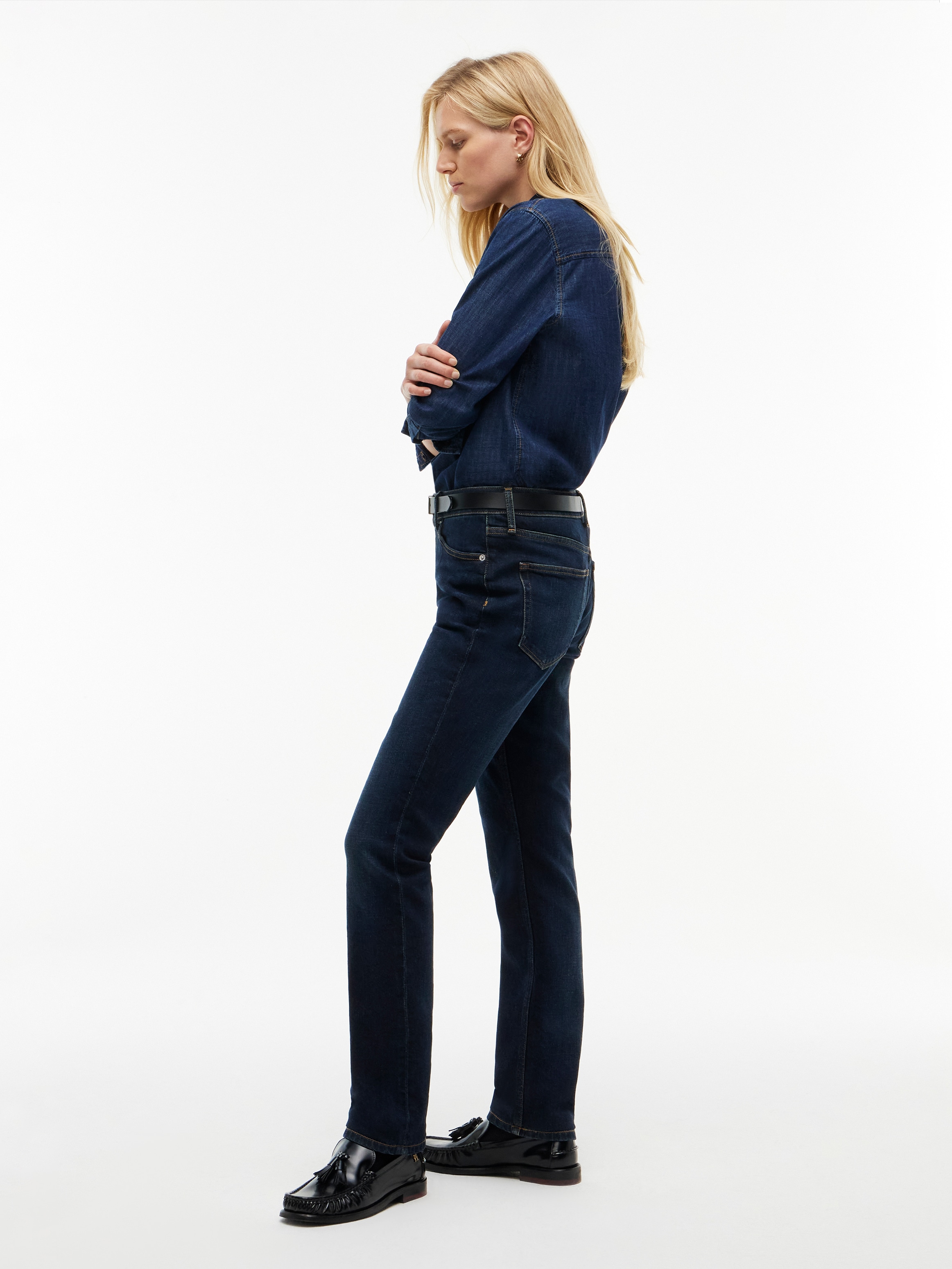 Tommy Hilfiger Jeans slim »HARLOW MID RISE SLIM ESSENTIAL« Mélange coton, coupe slim, taille moyenne