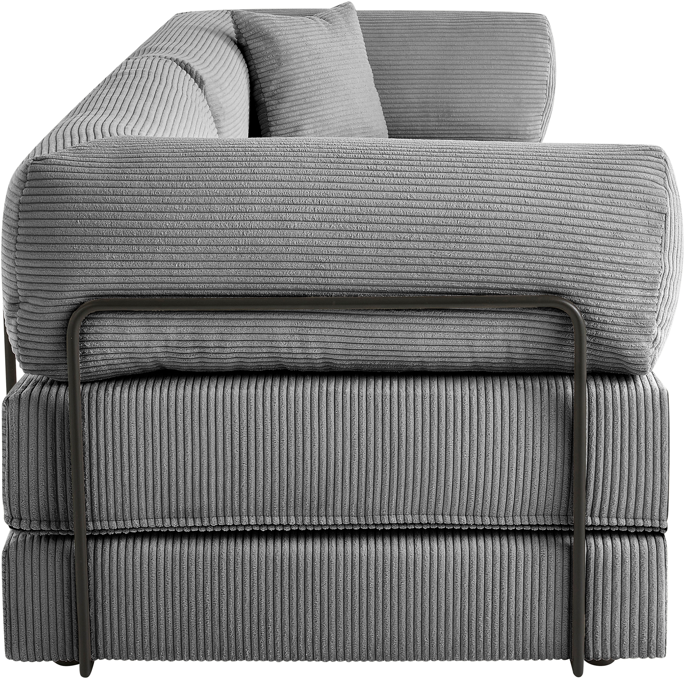 homsy by Ana Johnson Schlafsofa »Folda, Dauerschläfer, Breite 206 cm, Liegefläche 181x198 cm« mit Bett-/Schlaffunktion, inkl. 1x Zierkissen, Tonnentaschenfederkern