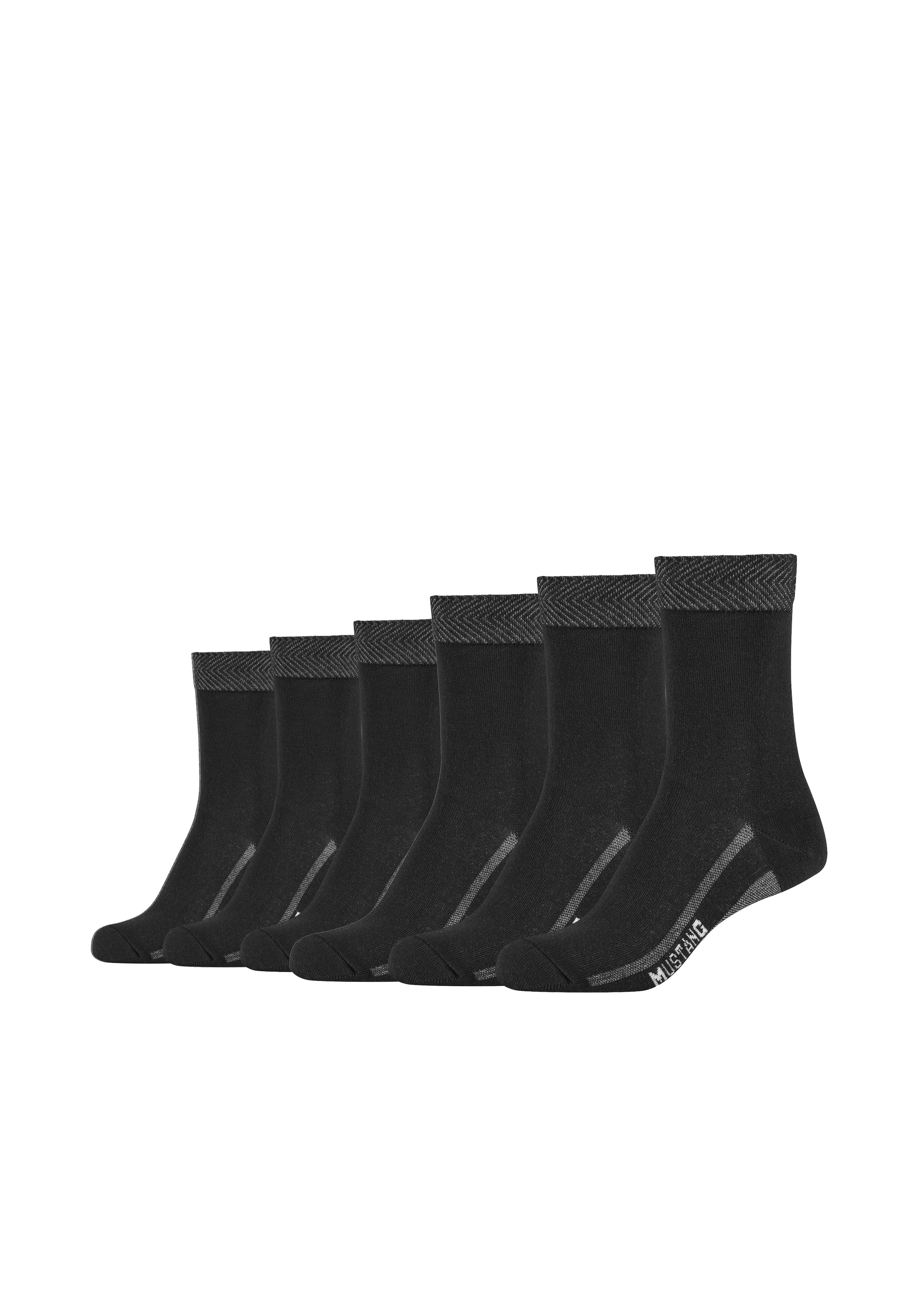 MUSTANG Socken 6 Paar tlg. mit verstärktem Fersen- und Zehenbereich