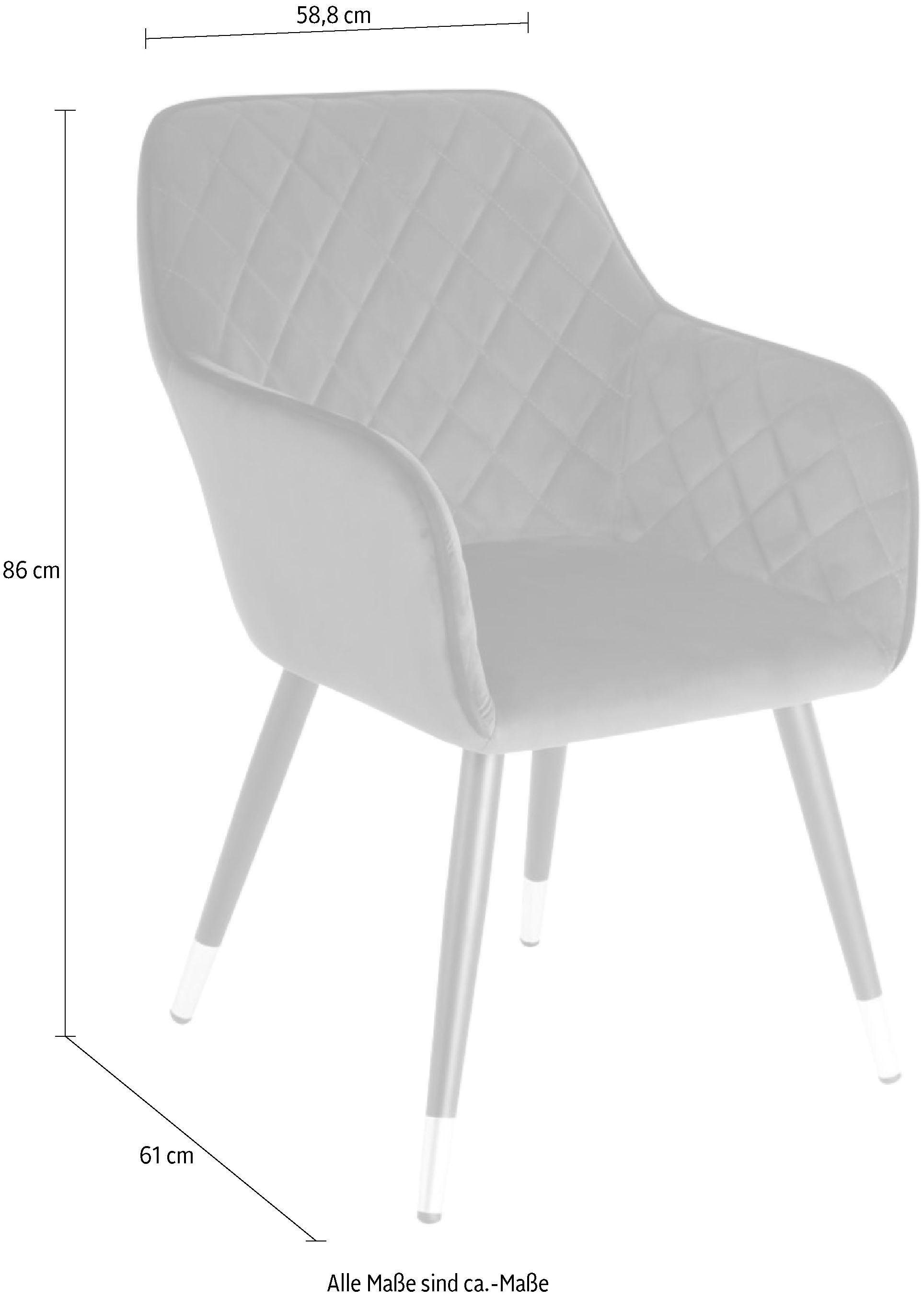 Kayoom Chaise »Amino 625, stilvoller Design-Stuhl,samtweicher Bezug aus Velvet-Stoff« () 1 cuisrevêtement velouté, élégant, glamour, aspect élégant