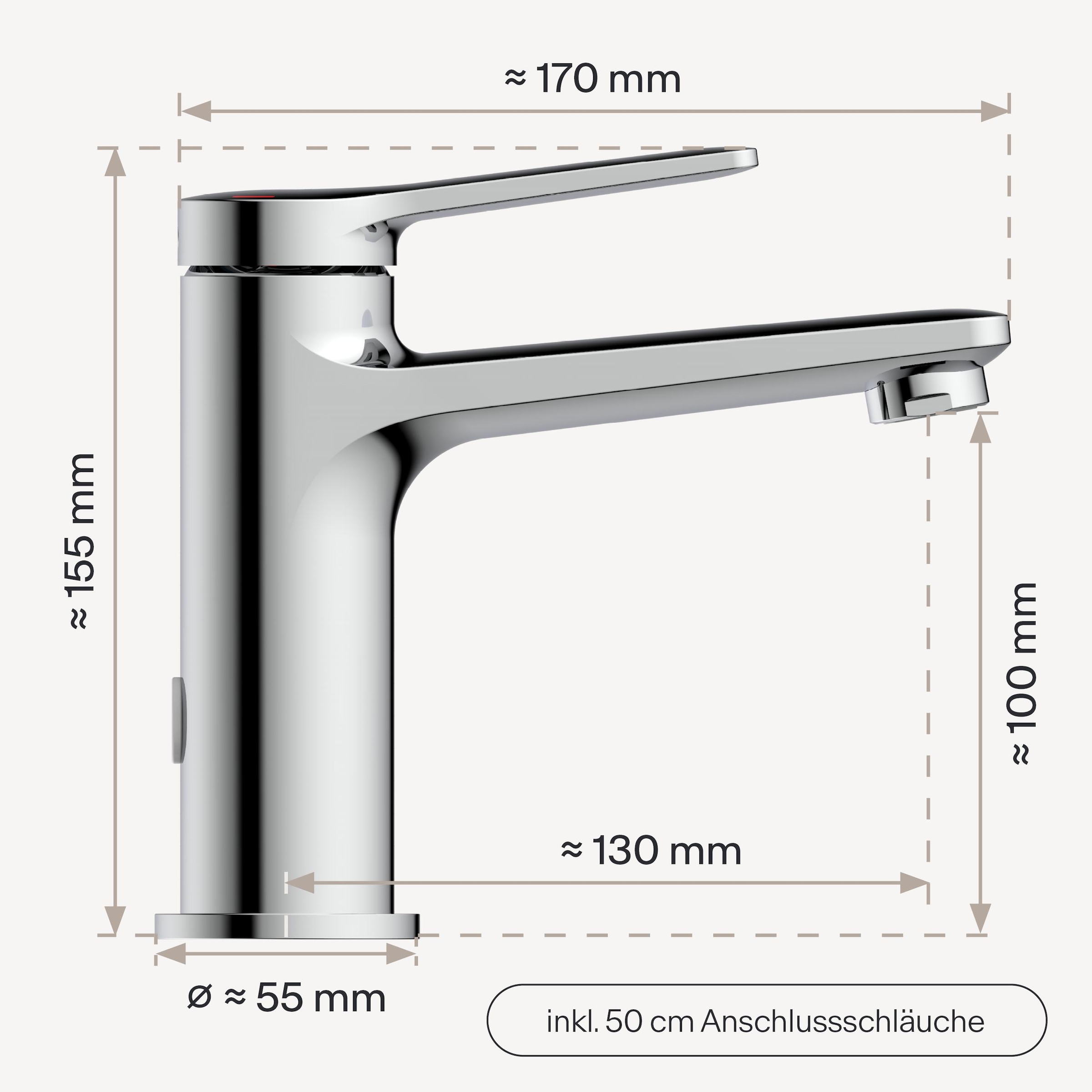 WASSERWERK Robinet de lavabo »WT 12« incl. popup, économiseur d’eau