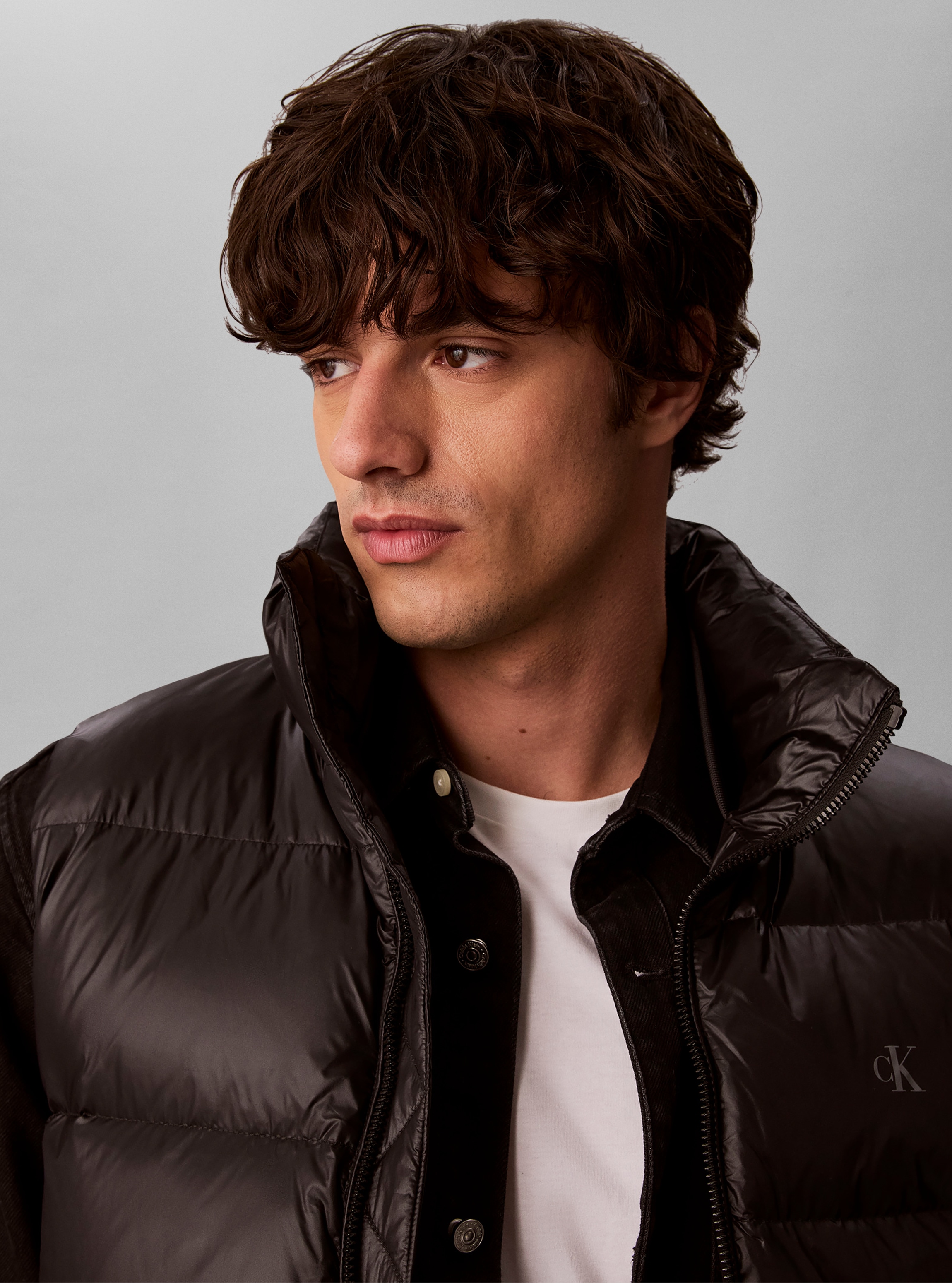 Calvin Klein Steppjacke »GLOSSY STAND COLLAR DOWN« ohne Kapuze Regular fit mit Stehkragen