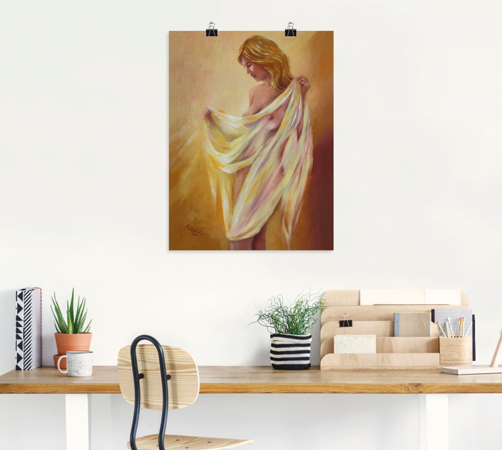 Artland Fresque murale »Akt mit Tuch« 1 cuis tlg. als Leinwandbild, Poster in verschied. Grössen