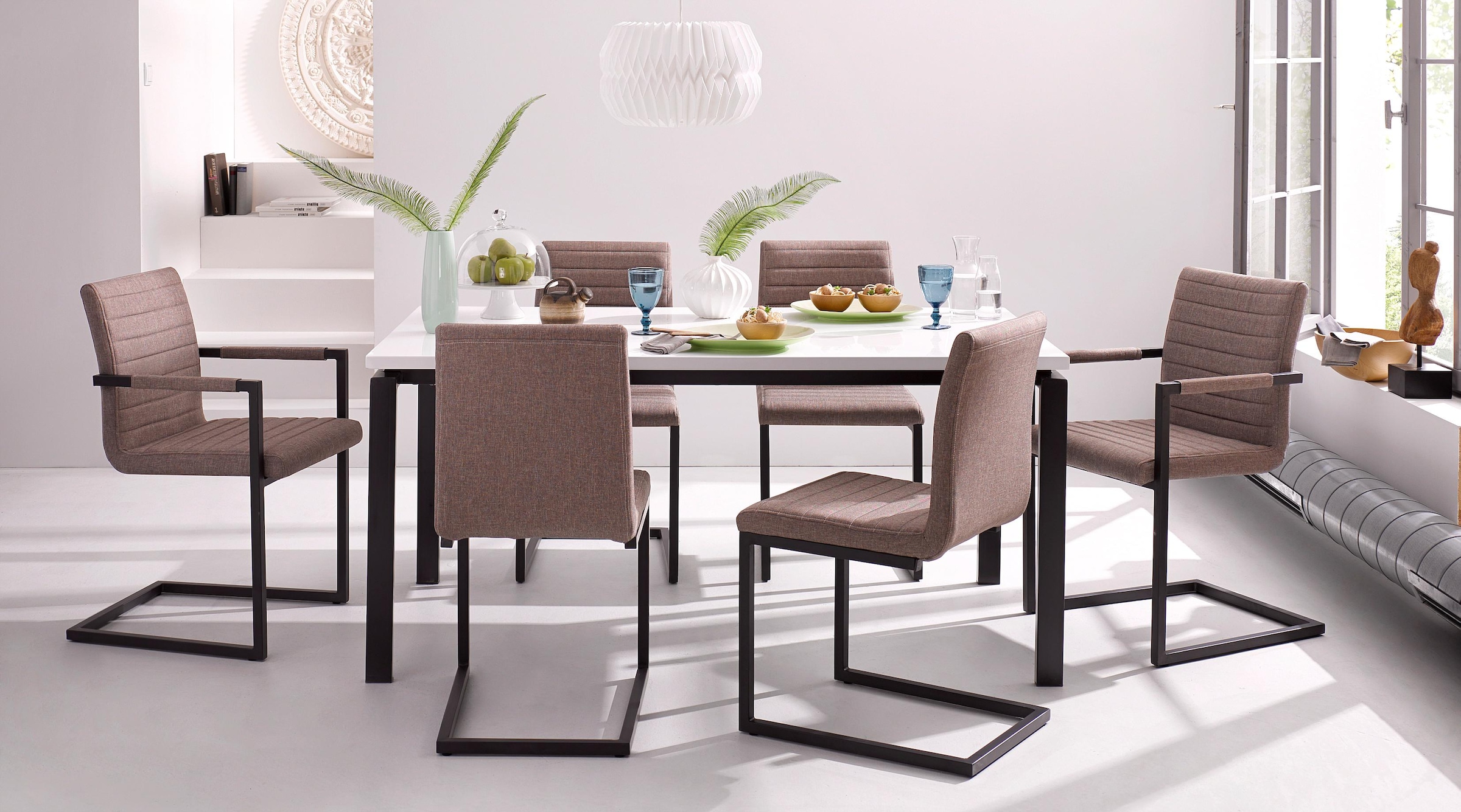 GOODproduct Table de salle à manger Breite 120 oder 160 cm