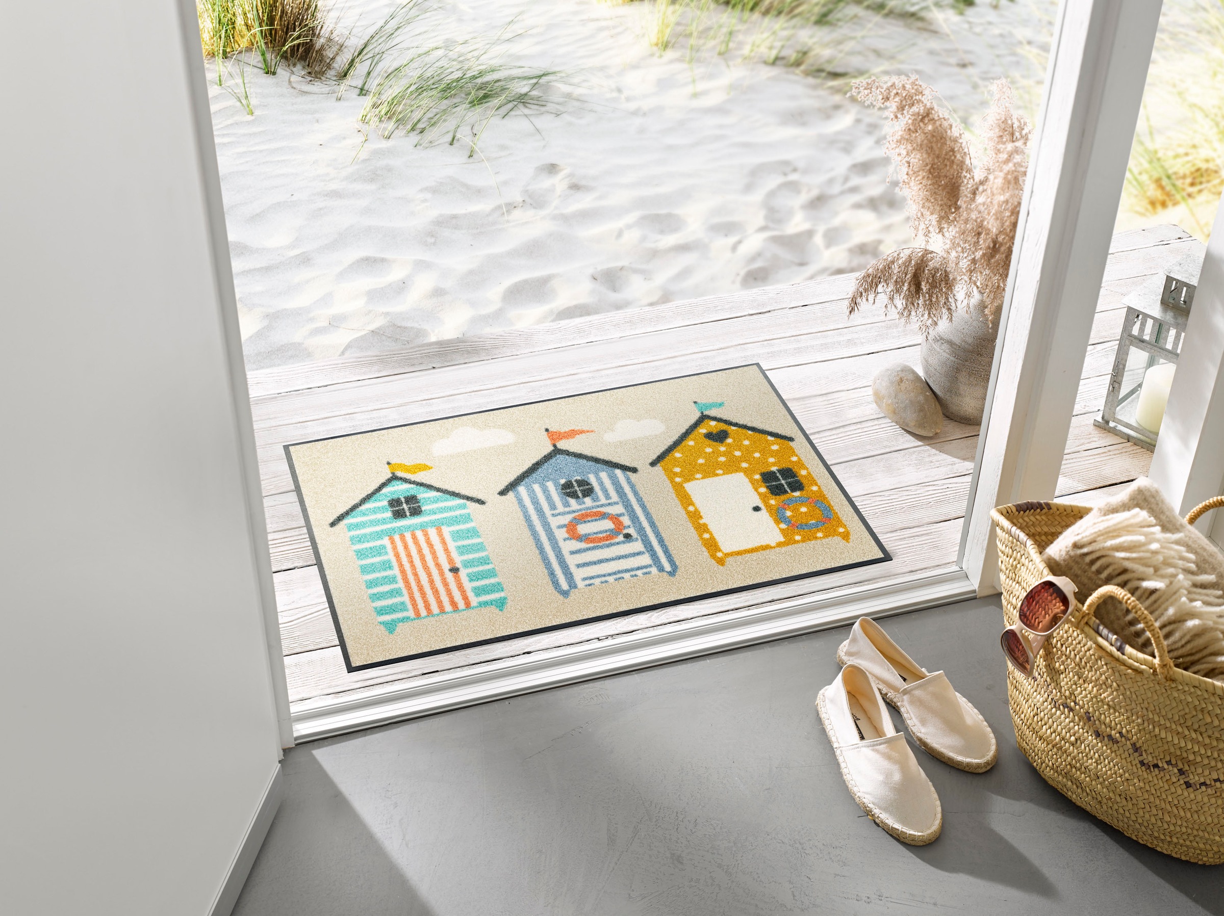 wash+dry by Kleen-Tex Fussmatte »Beachhut« rechteckig