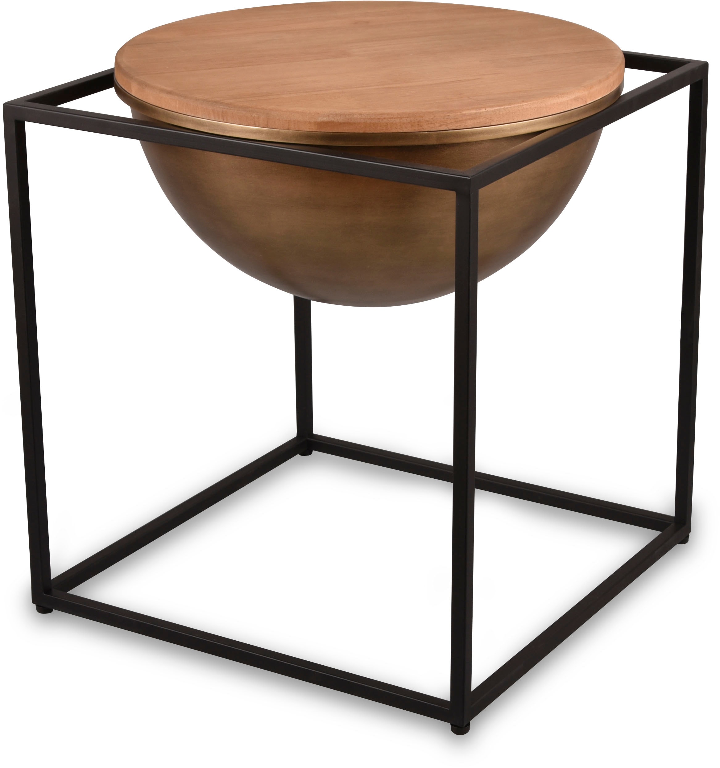 MIRRORS AND MORE Table d'appoint »Celli« 1 cuis tlg. combinaison de bois et métal