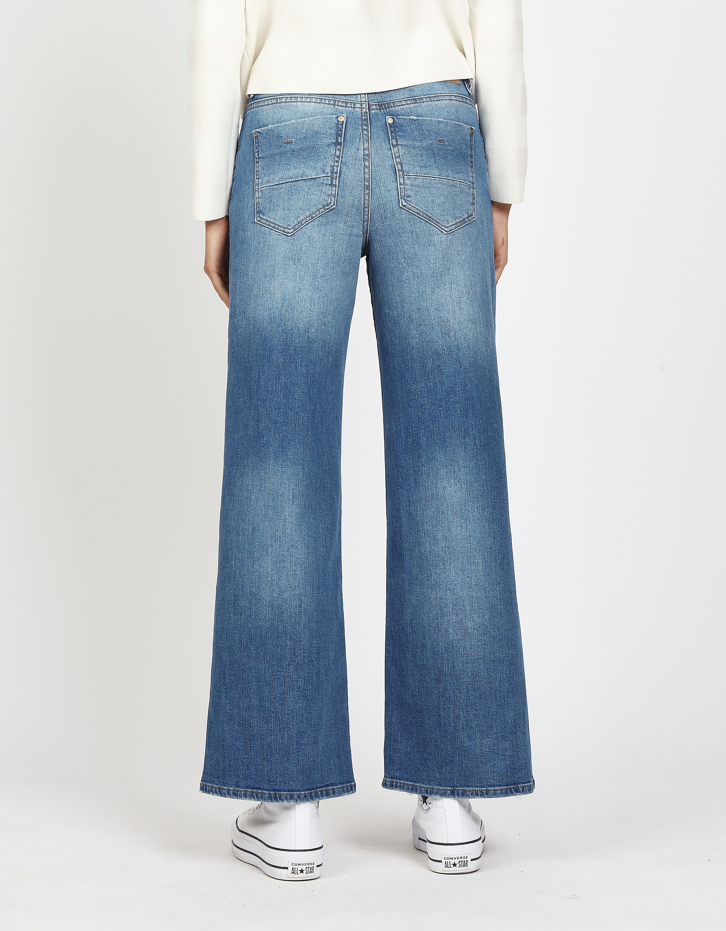 GANG Jeans large »94CARLOTTA« weiter Fit im bodenlangen Palazzo-Style