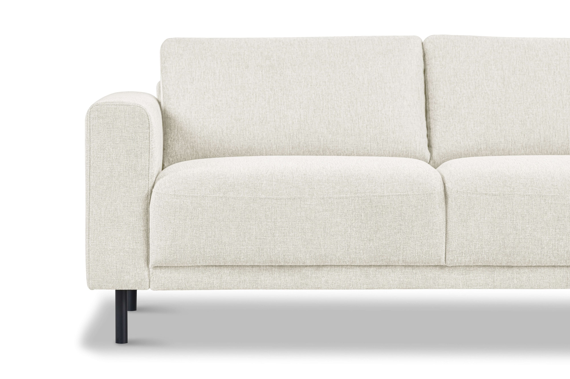 GOODproduct 2,5-places »Sveeva, Kompaktsofa, B.183 cm, schwarze Metallfüsse« tissu tissé durable, avec suspension ondulée, plusieurs couleurs