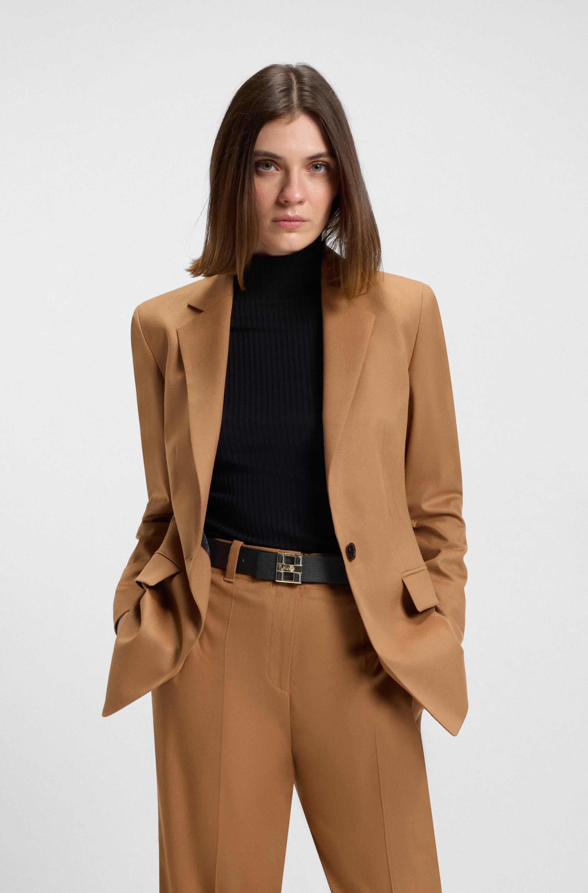 HUGO Ceinture réversible »Zita Sr35« aus genarbtem und glattem Leder