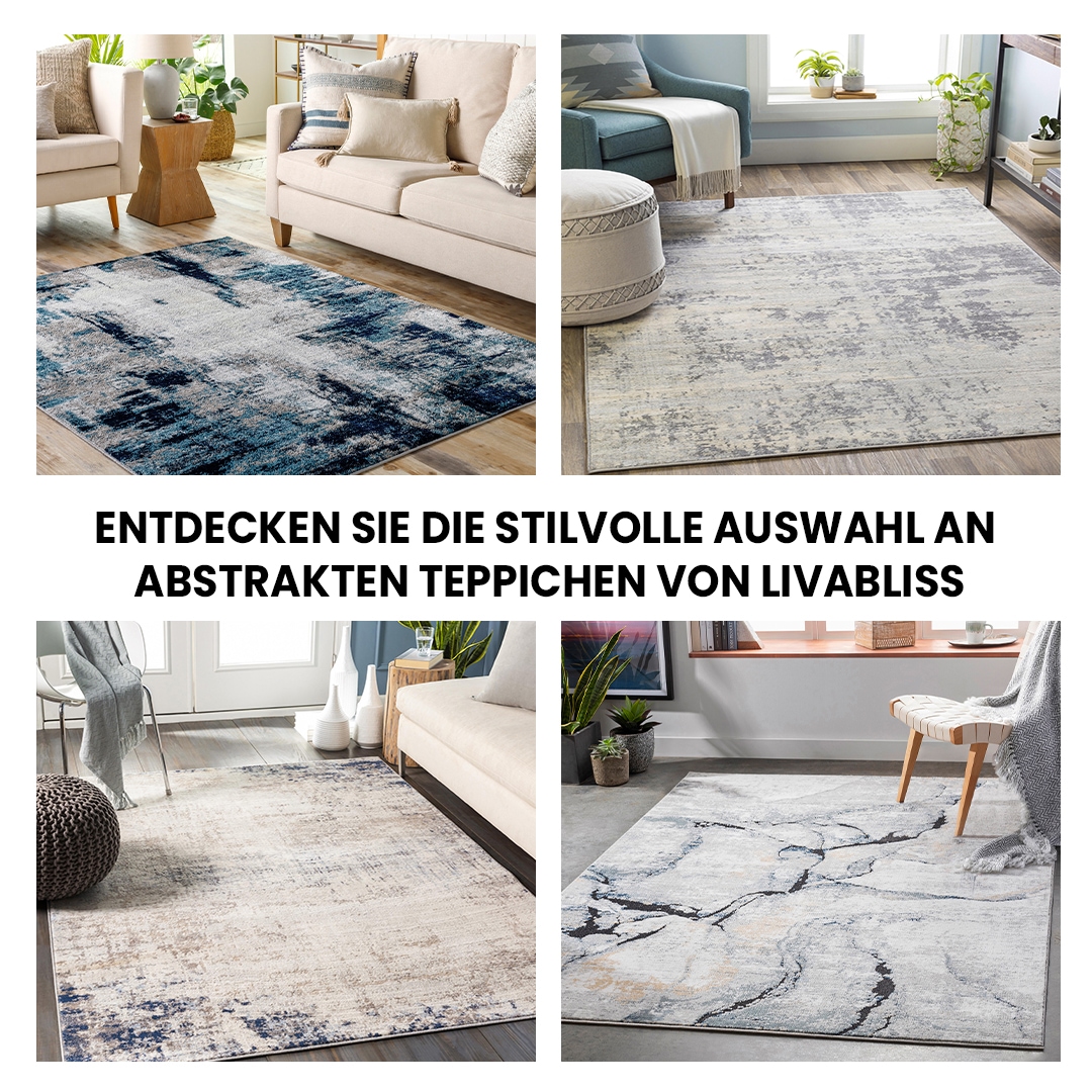 Livabliss Teppich »DALI« rechteckig 11 mm Höhe Moderner Designerteppich in Marmor Optik, Kurzflor Wohnzimmerteppich
