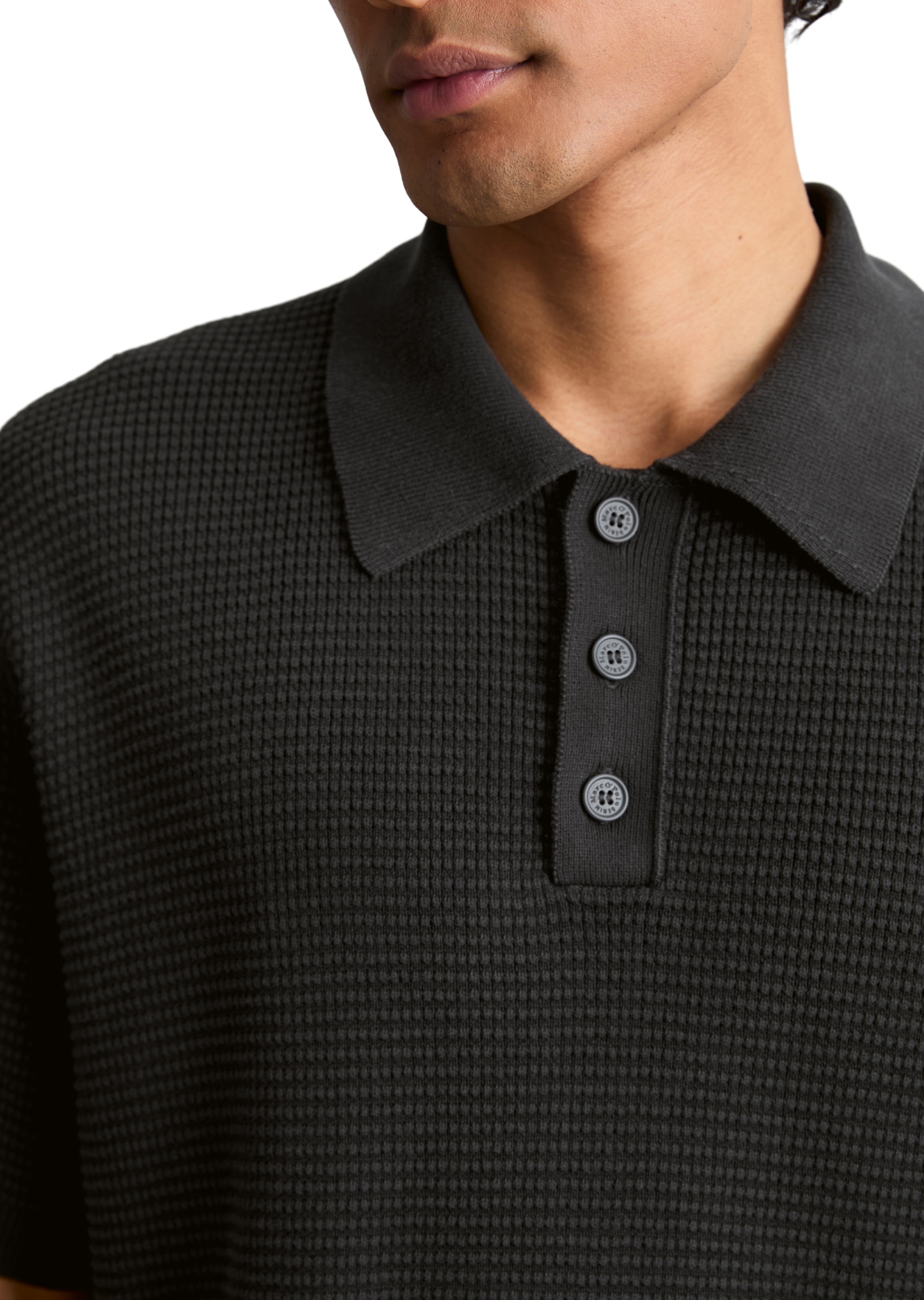 Marc O'Polo DENIM Polo mit Waffelstruktur, regular fit