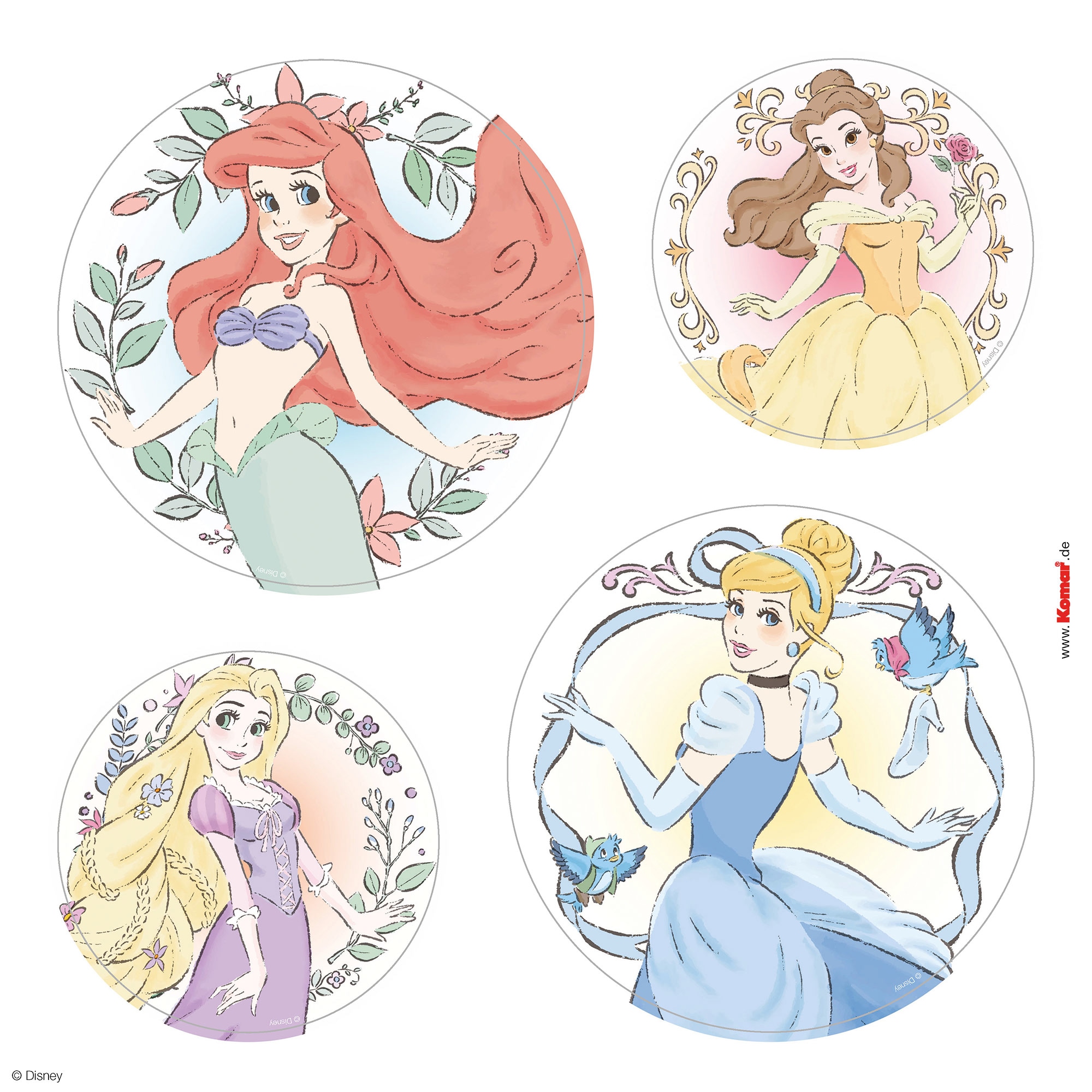 Komar Fensterbild »Fenstersticker - Princess Kindness - Grösse 30 x 30 cm« 34 x 30 cm, 2 Bogen
