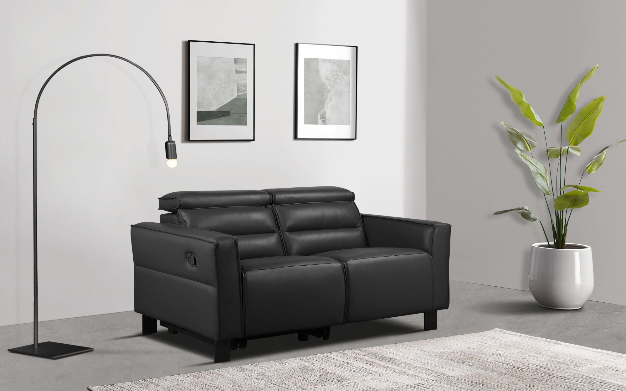 Home affaire 2-places »Carpari, 162 cm, mit manueller od. elektrischer Relaxfunktion« (USB A/C), sowie Kopfteilverstellung