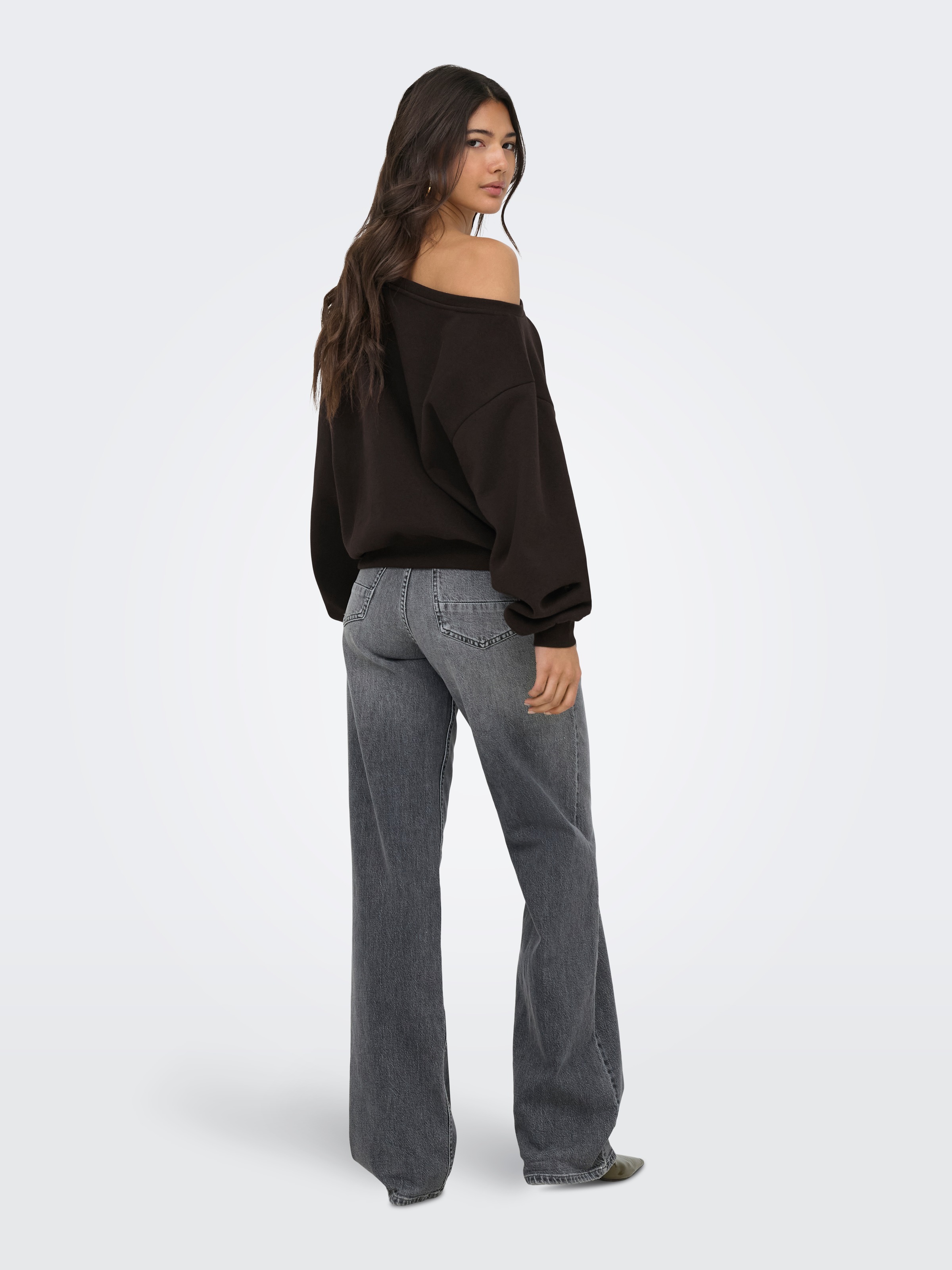 ONLY Sweat-shirt »ONLRHINA L/S ONE SHOULDER NOOS SWT«, mélange de coton, oversize
