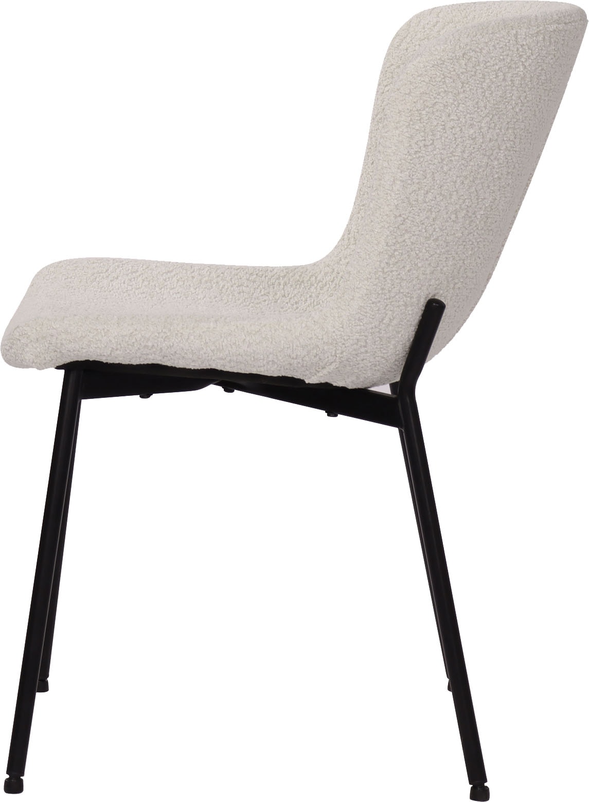 SIT Chaise à 4 pieds »Manila 2er-Set Bouclé Esszimmerstühle mit Metallgestell skandinavisch« (Ensemble) 2 cuisRevêtement bouclé Öko-Tex & pieds en métal noirs style scandinave