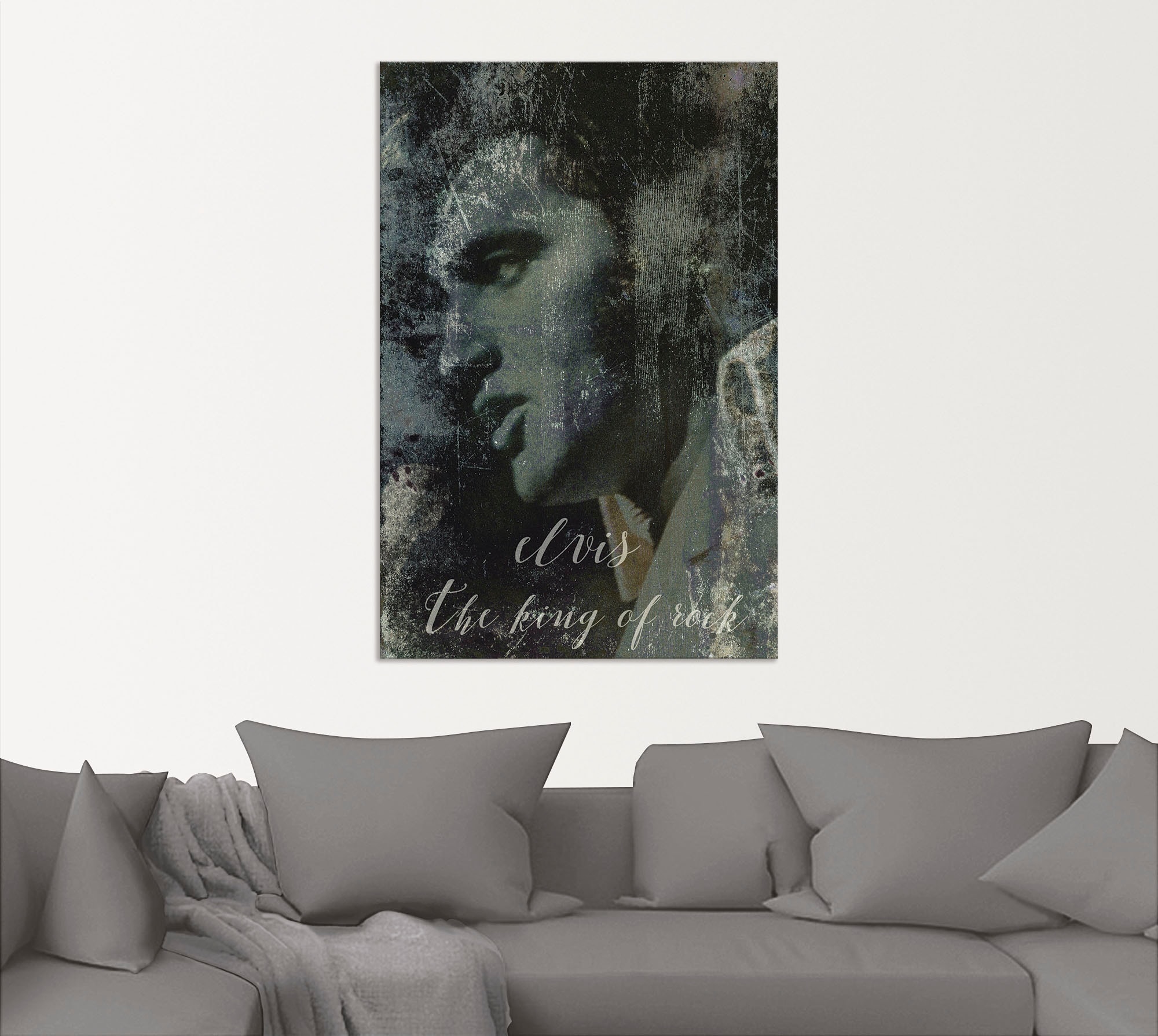 Artland Fresque murale »Elvis the King« 1 cuis tlg. als Alubild, Outdoorbild, Leinwandbild, Poster, Wandaufkleber