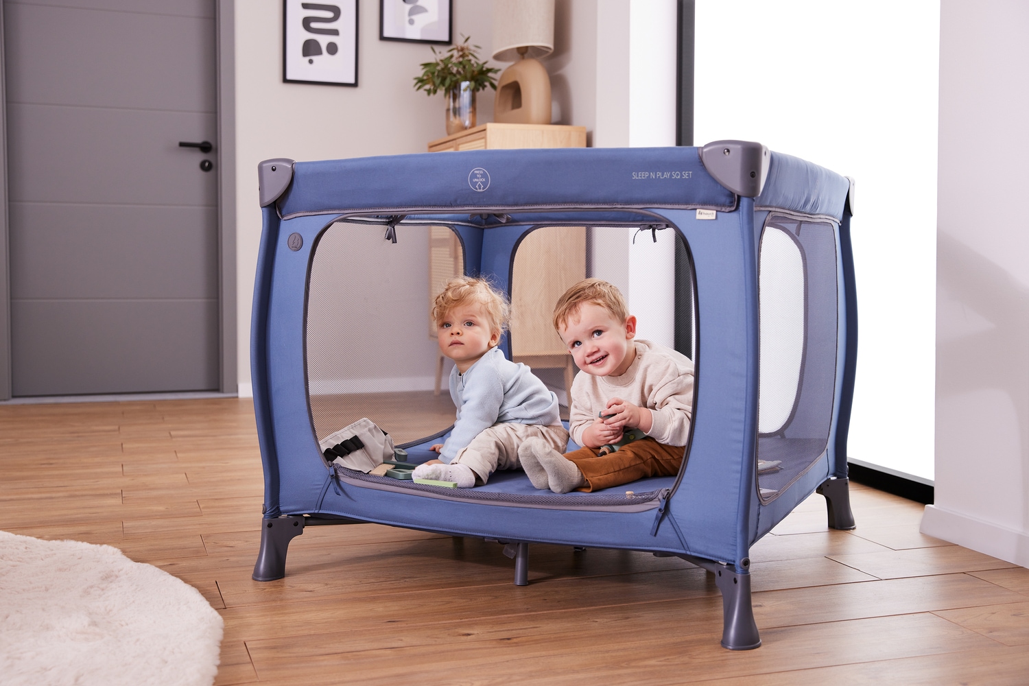 Hauck Baby-Reisebett »Sleep N Play SQ, Set dark blue« inklusive Schaumstoff-Matratze