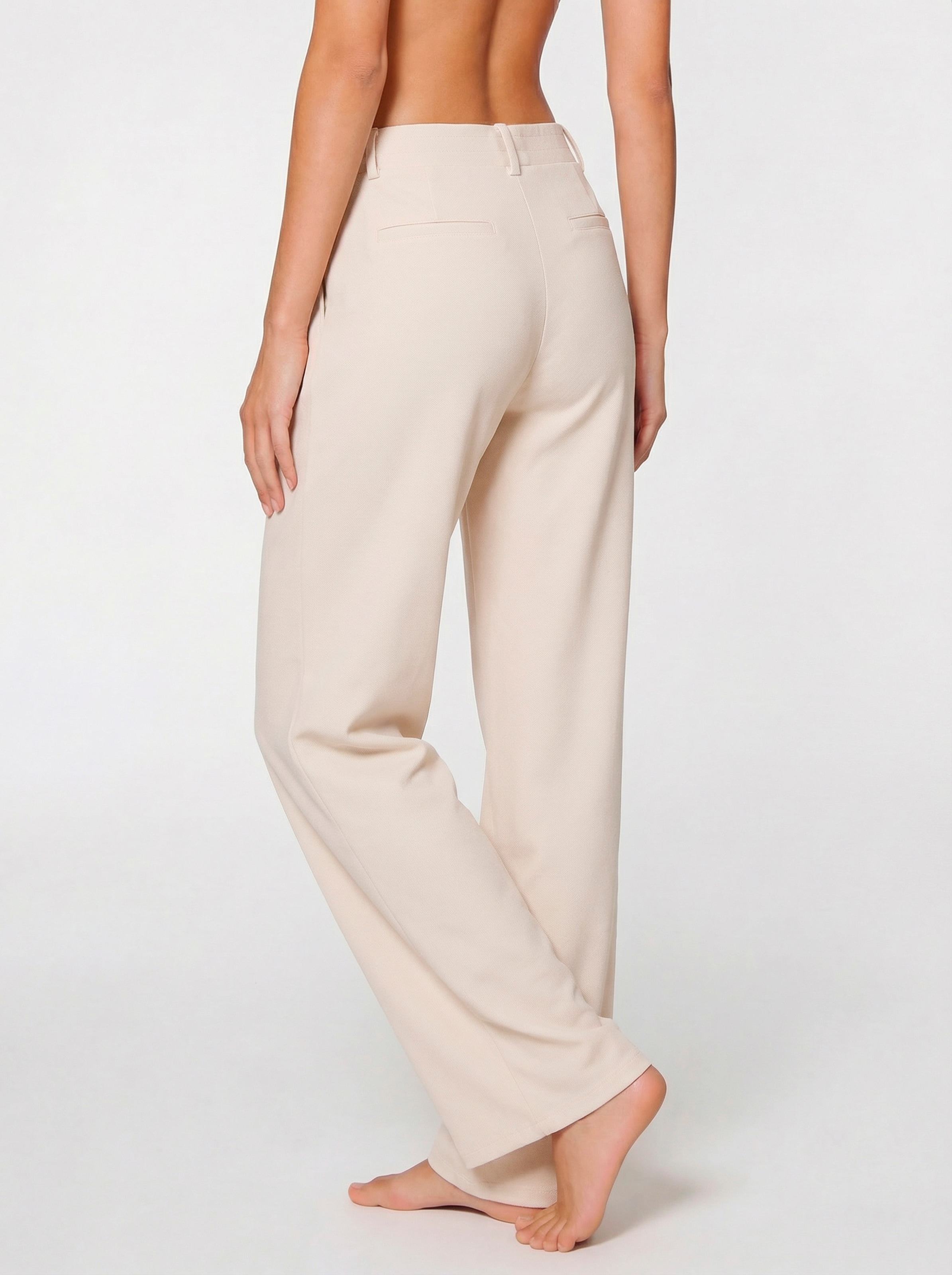 LASCANA Pantalon palazzo »Schlupfhose mit Bundfalten«  style sportif, avec détails brillants, sans fermeture