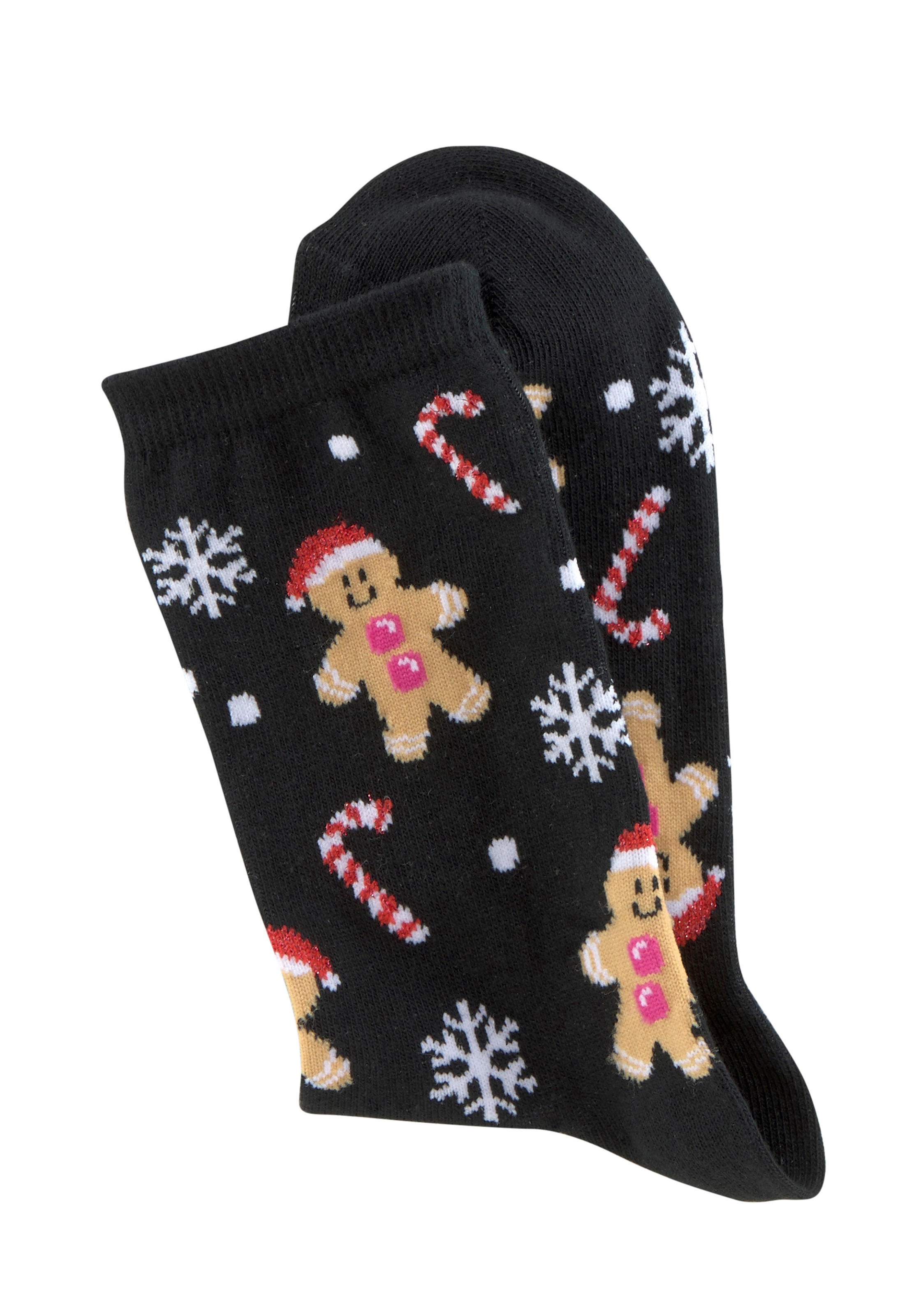 H.I.S Socken Packung, 3 Stk. tlg. mit lustigen Weihnachtsmotiven