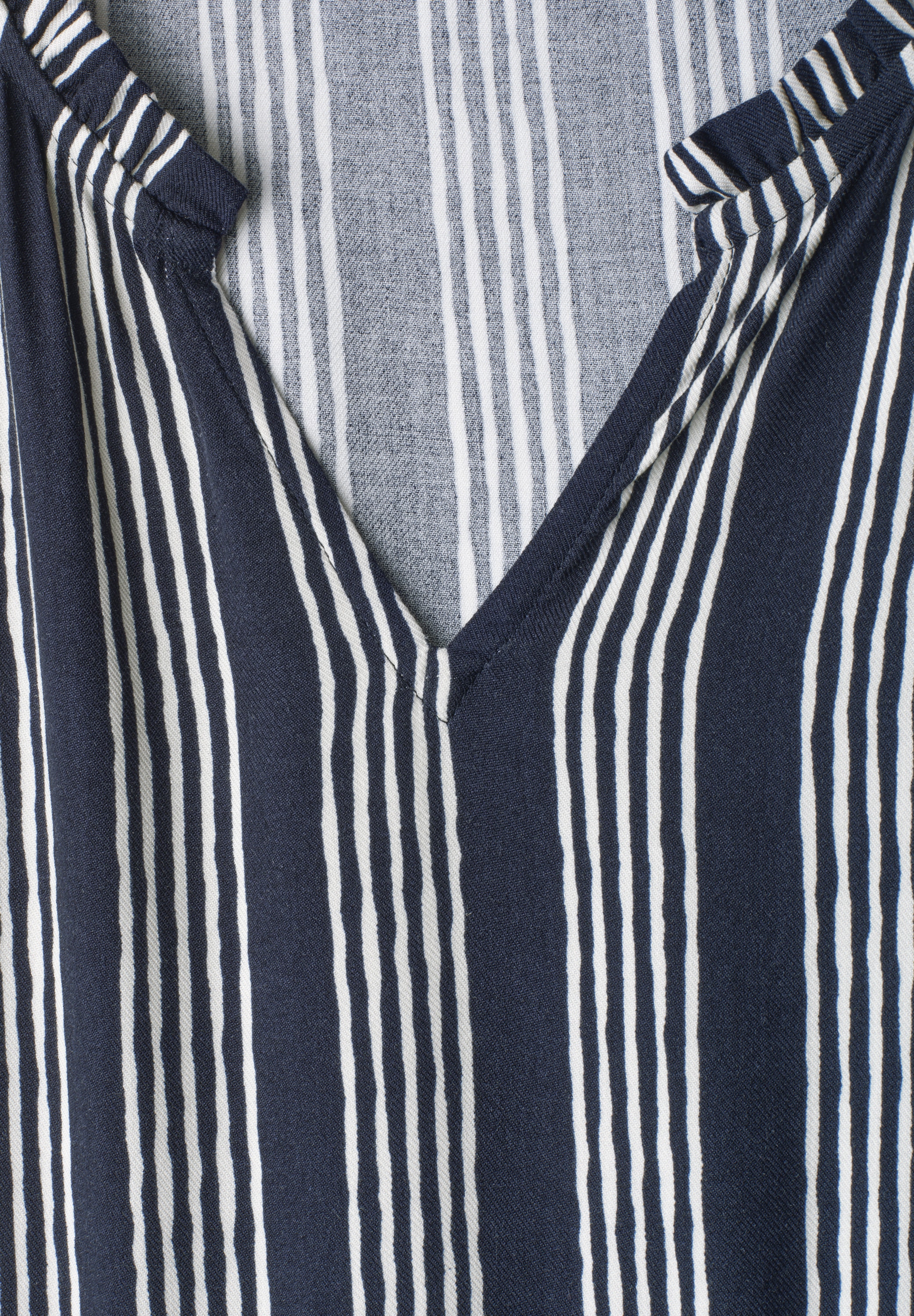 STREET ONE Maxi robe Sans poches Robe d'été avec volants et motif à rayures