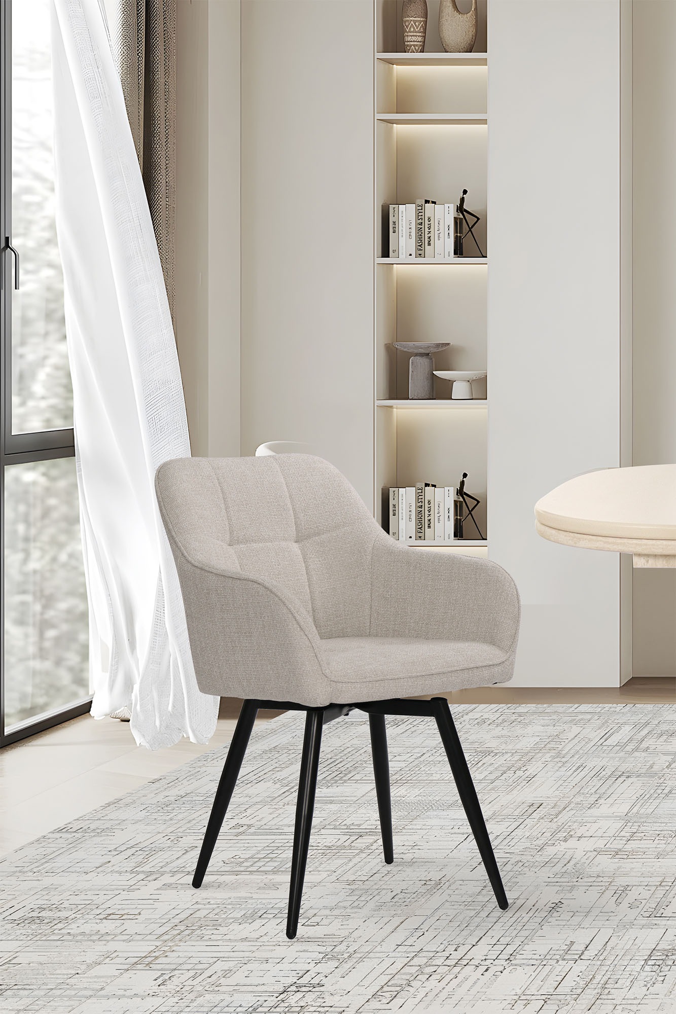 SIT Drehstuhl »Havanna 2er-Set mit 360° Drehfunktion & Strukturstoff« (Set) 2 Stk.mit 360° Drehfunktion