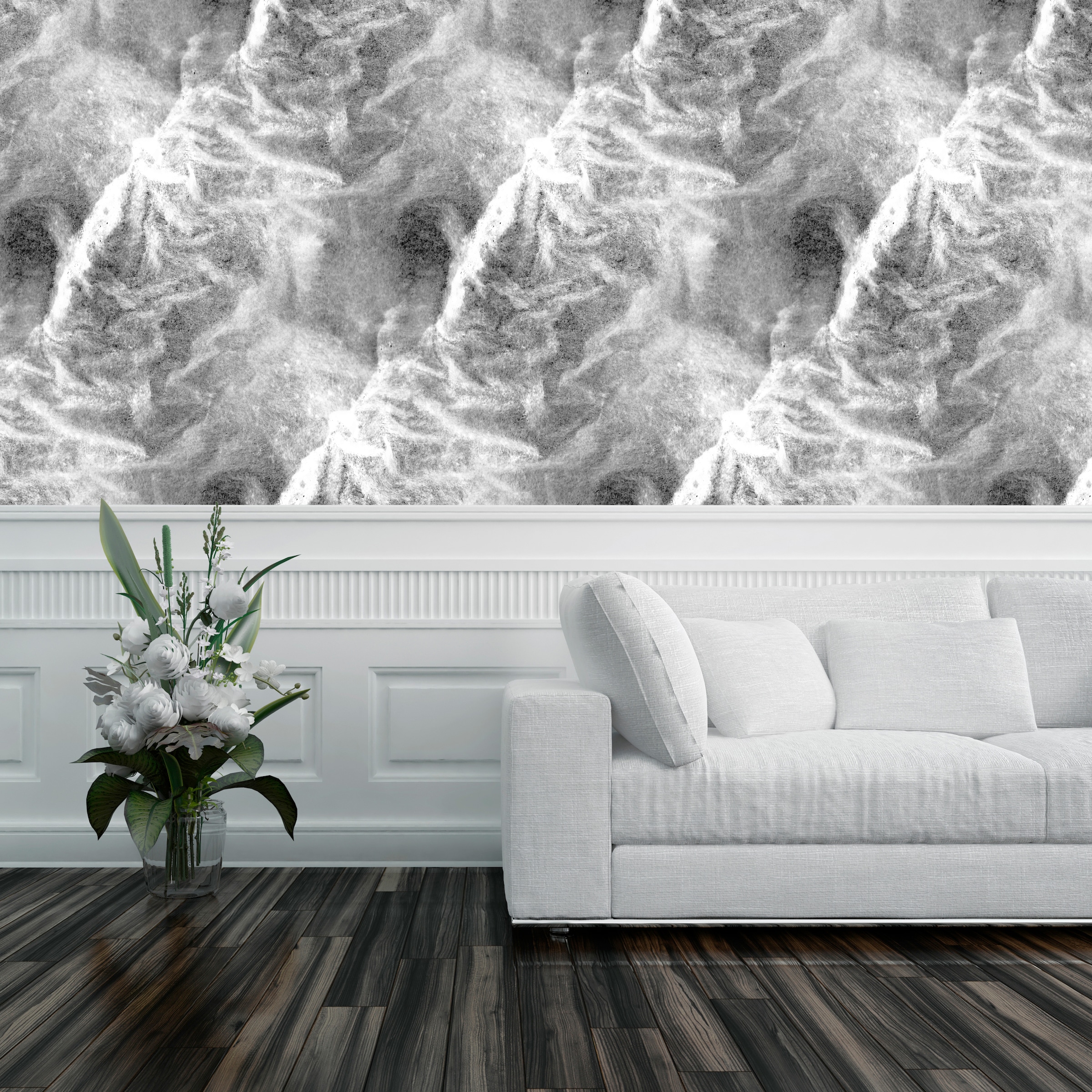 queence Vinyltapete »Aisawkou« Abriebeffekte | Steinoptik | bedruckt | clean | minimalistisch | unifarben glatt 90x250cm, selbstklebend, kinderleichte Anbringung, , Sticker