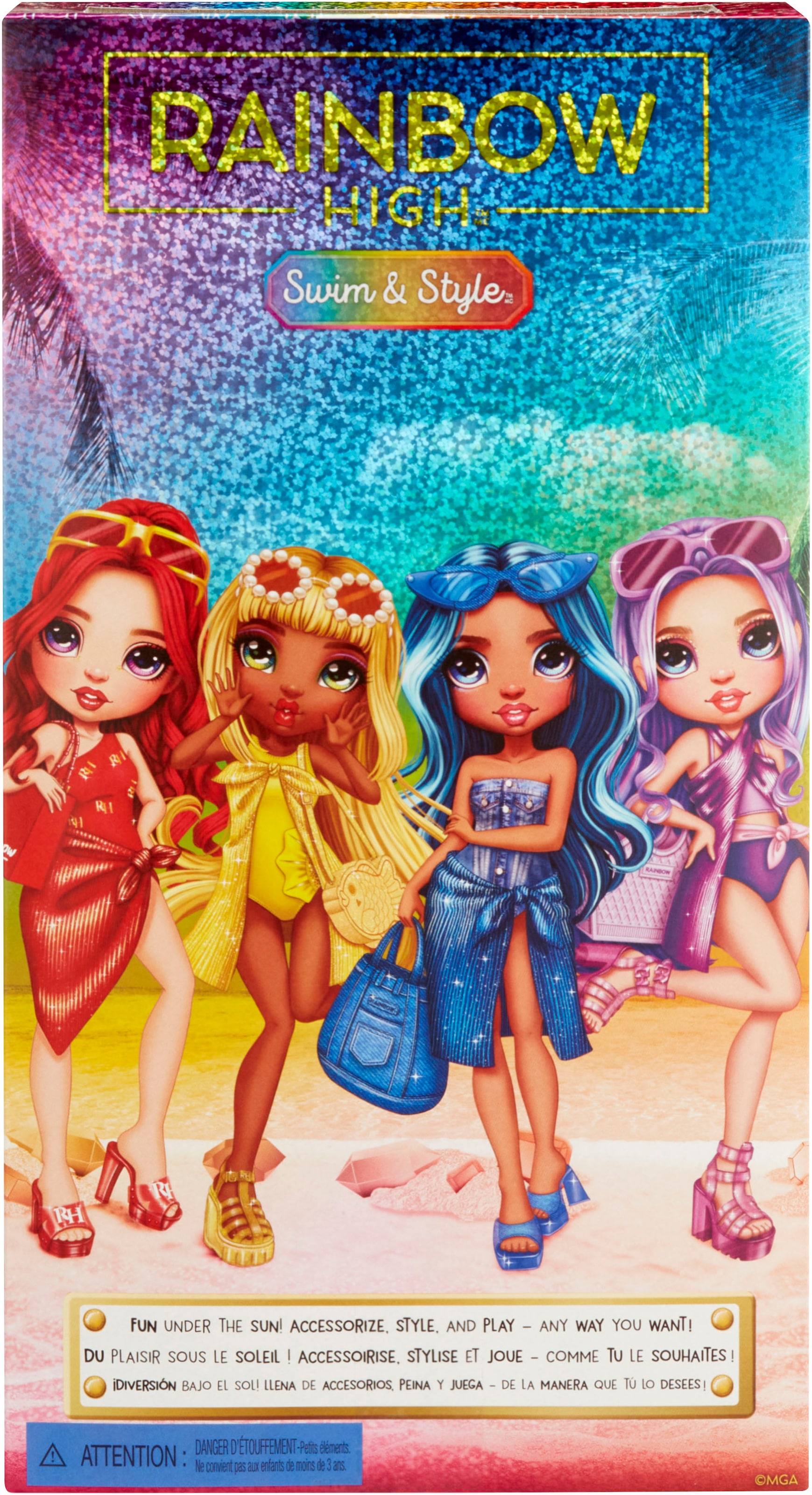RAINBOW HIGH Poupée à habiller »Rainbow High Swim & Style  Fashion Doll- Skyler (Blue)«