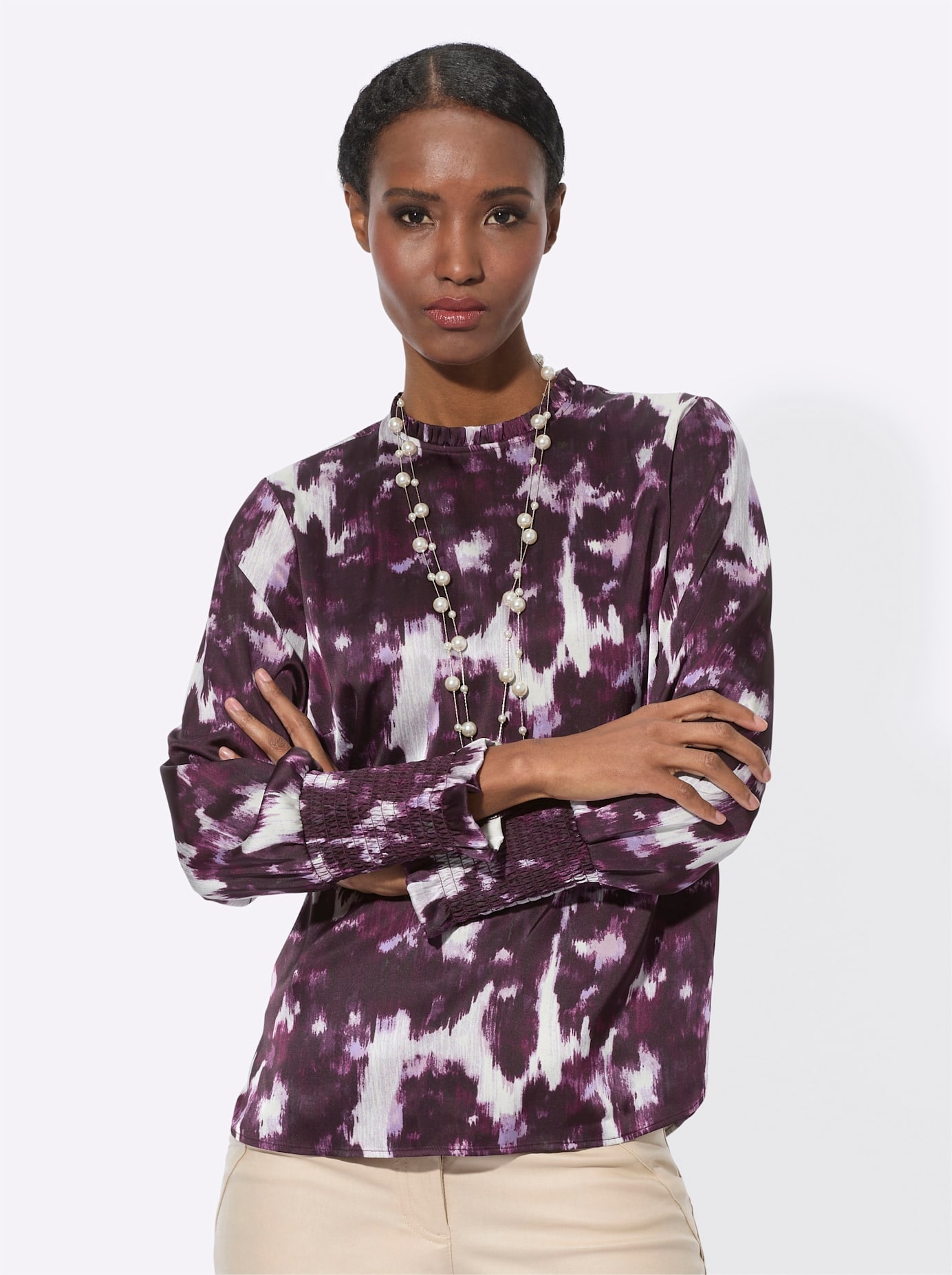 creation L Satinbluse