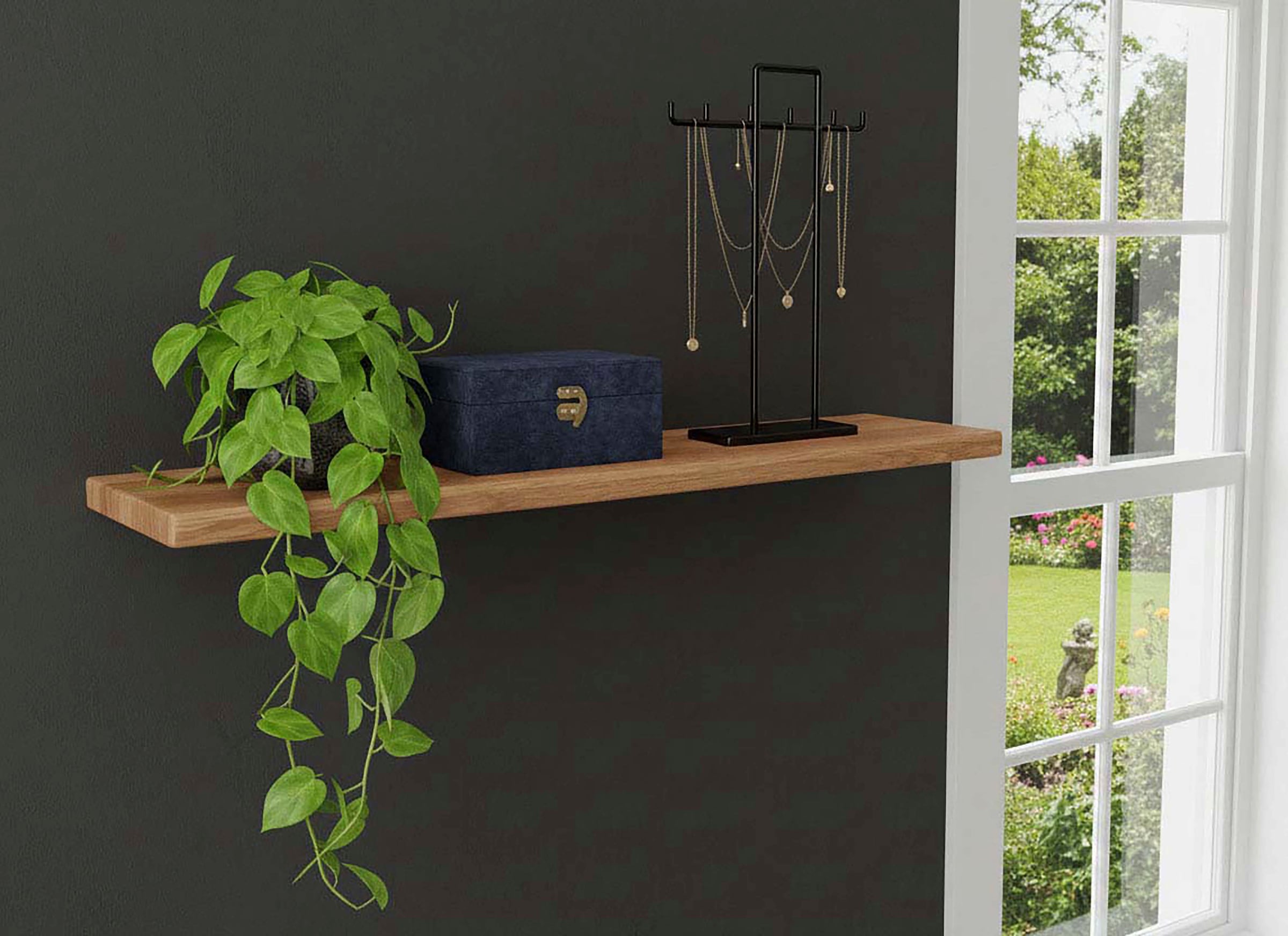 WIEMANN Étagère murale »Lausanne, Regalbrett, Massivholz Erle« 2 Breiten auswählbar,  MADE IN GERMANY,  Maximale Belastung 10 Kg