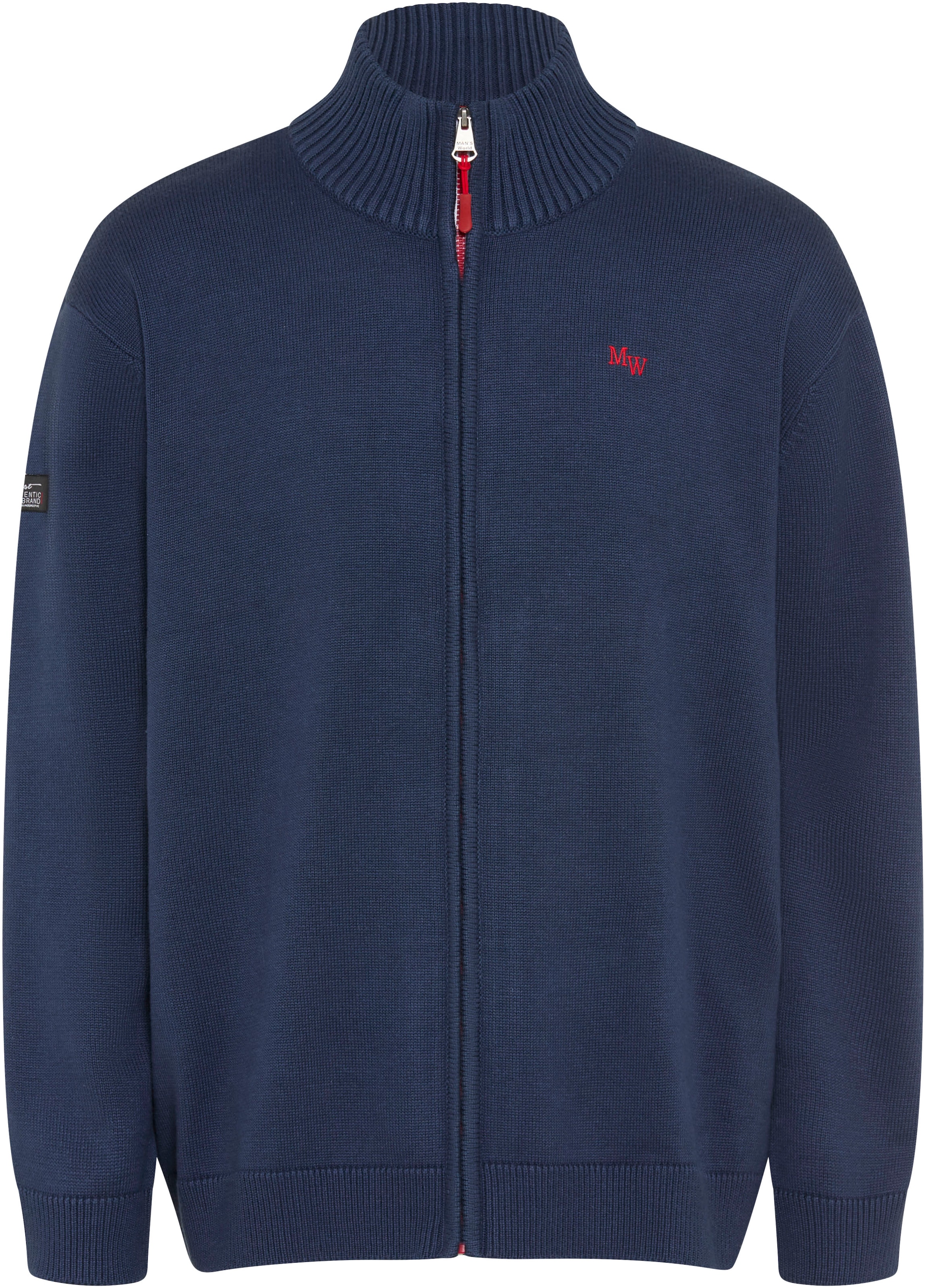 Man's World Plus Strickjacke »auch in Grosse Grössen bis Gr. 7XL« Regular Fit, Langarm, mit Stehkragen, mit Reissverschluss