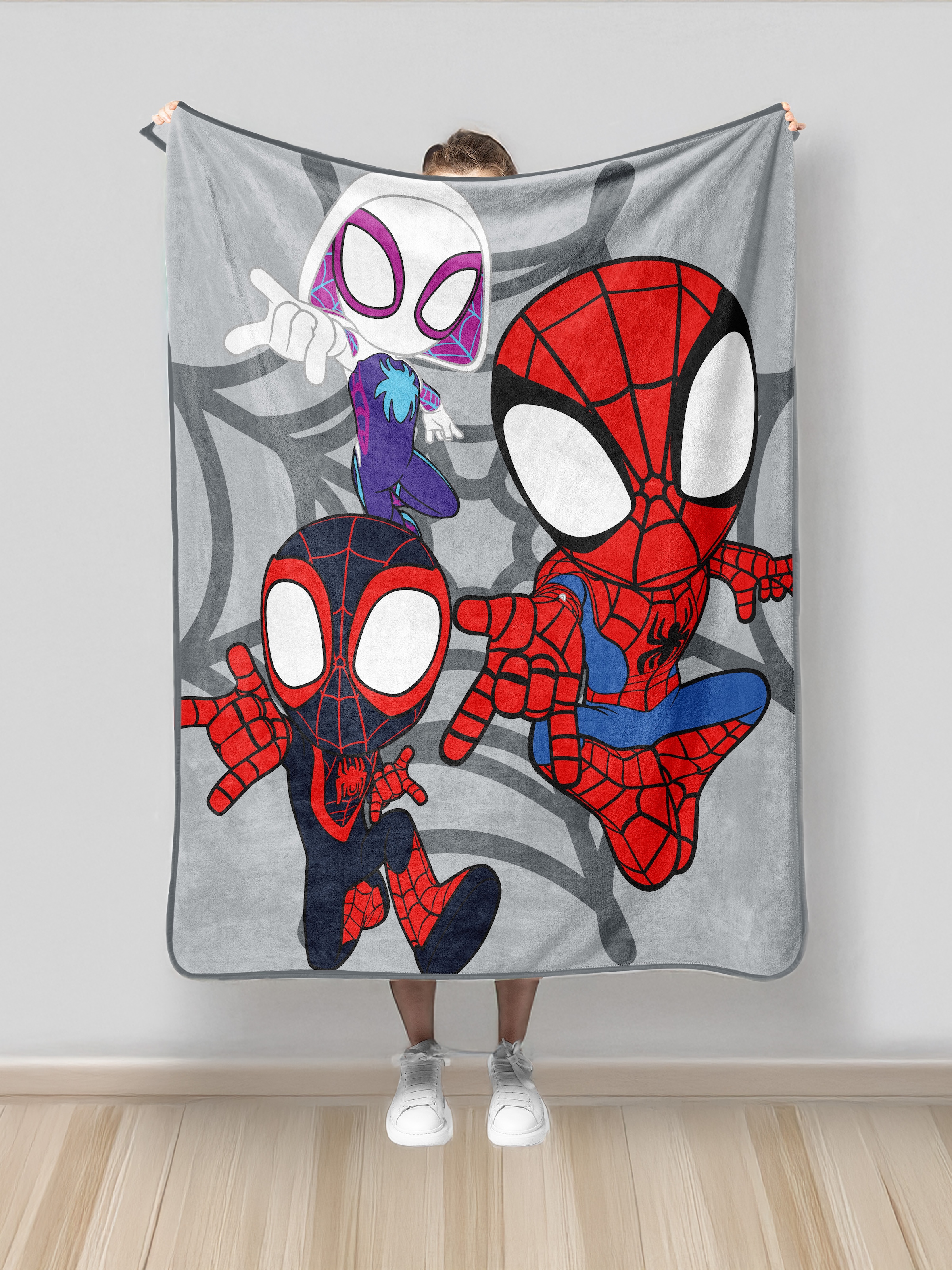 MARVEL Couverture pour enfants »Marvel Spidey 130 x 150 cm« avec Miles Morales & Ghost ESider Gwen