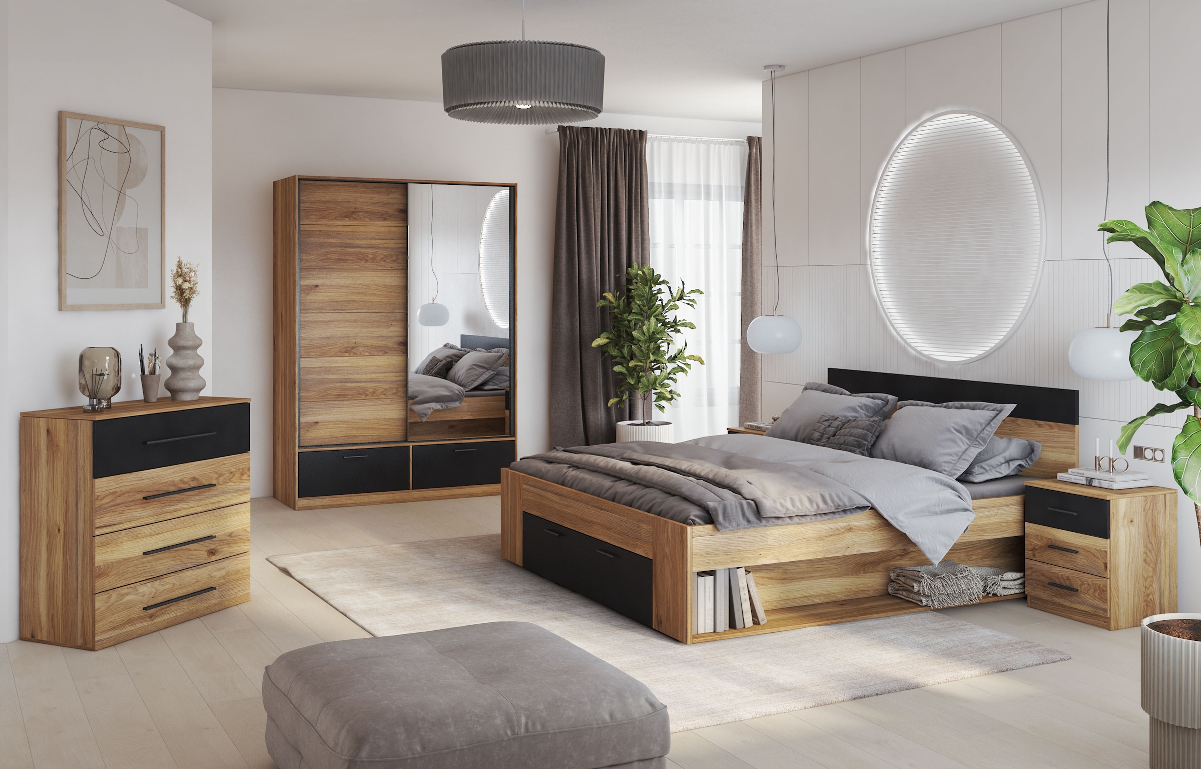 Home affaire Kommode »Faweza,Breite 91 cm, Schubladenkommode, Sideboard mit Schublden« Mehrzweckschrank viel Stauraum