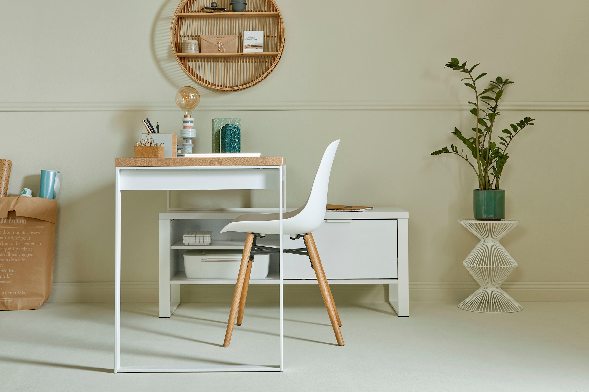 Jahnke Bureau d'angle »LOOP« montable dans les deux sens