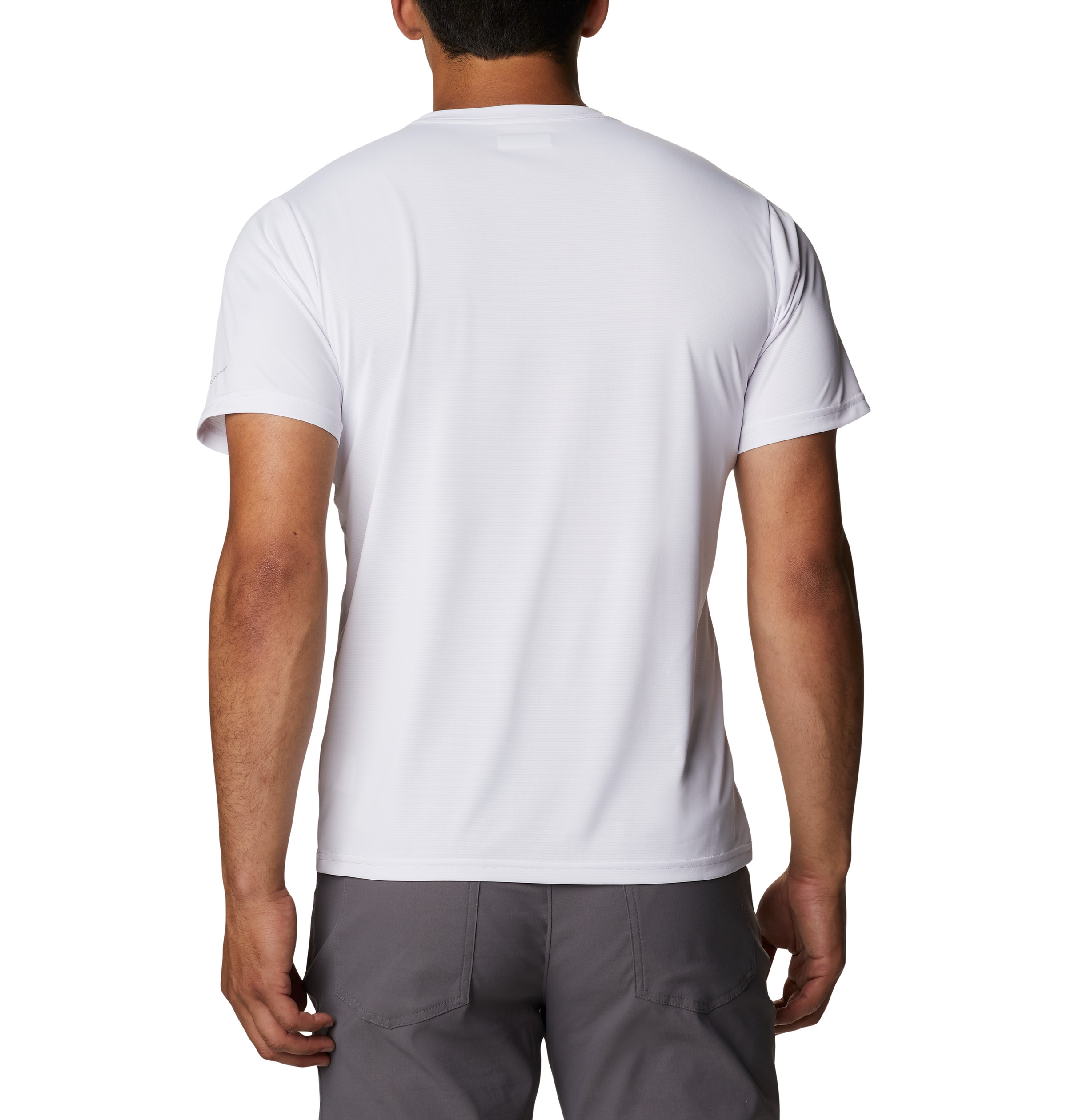 Columbia T-shirt fonctionnel design manches courtes, tissu à évacuation d'humidité, en polyester