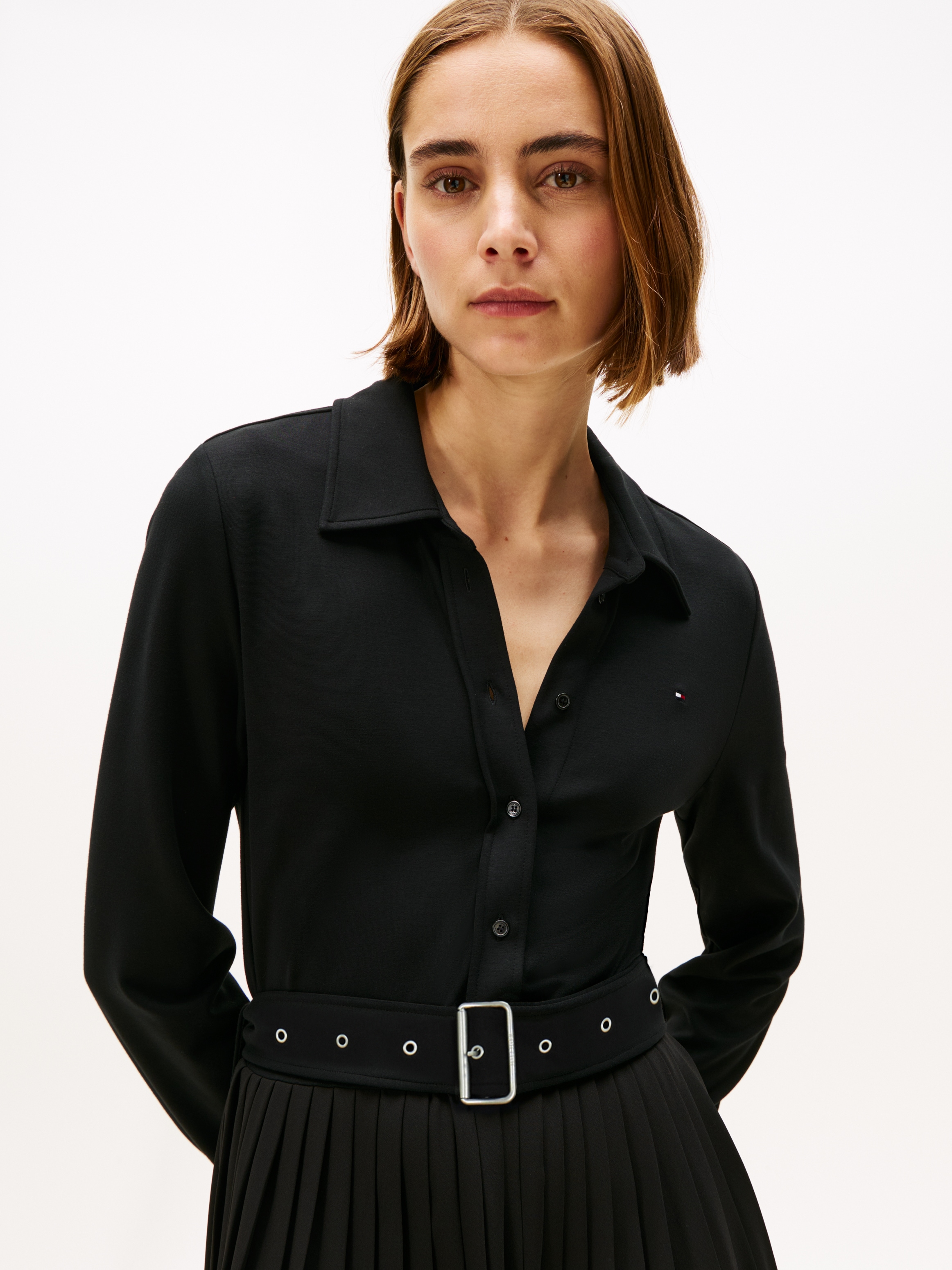 Tommy Hilfiger Polokleid »INTERLOCK MIX MEDIA POLO DRS LS«