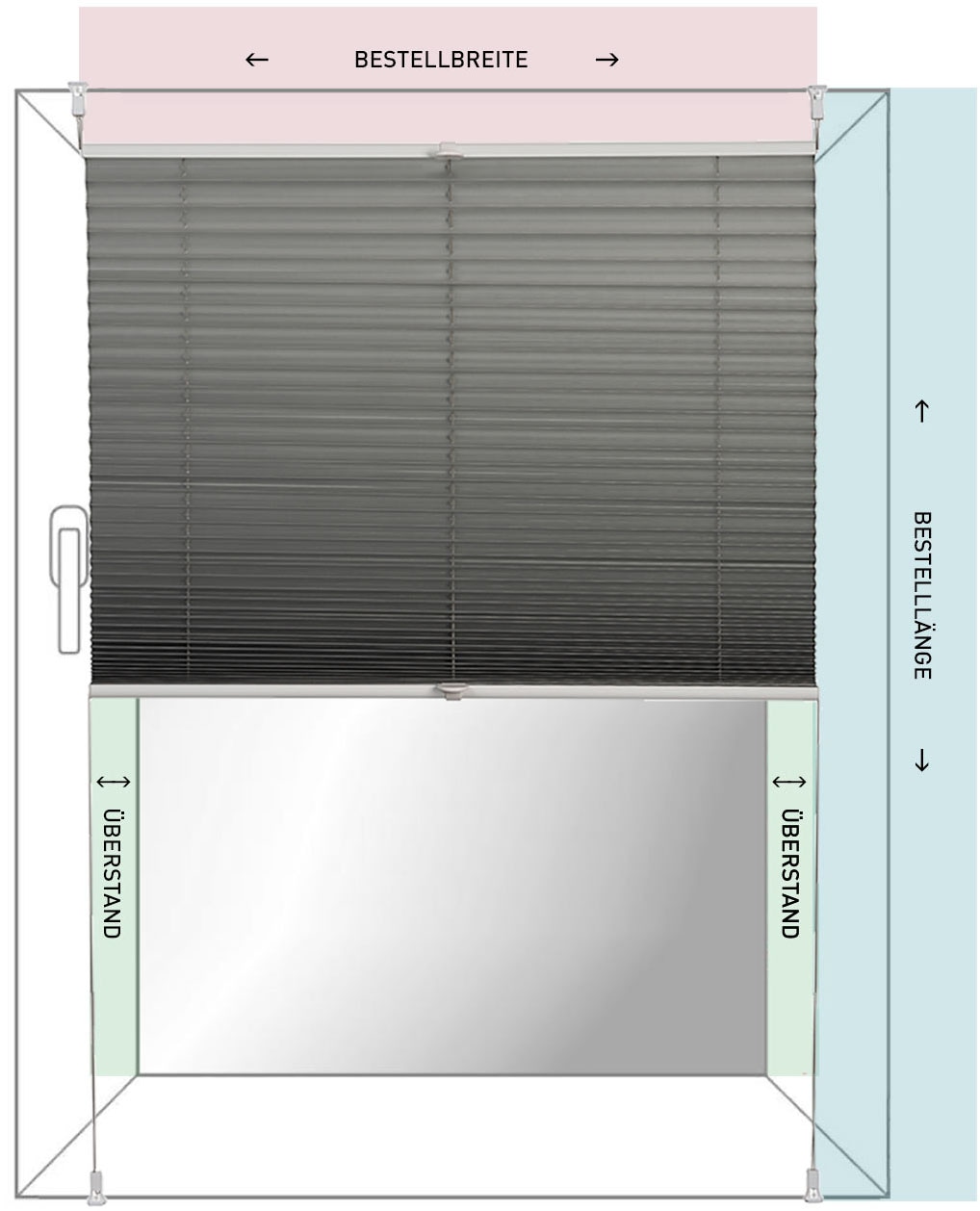 K-HOME Plissee »Farbverlauf Sunrise« Lichtschutz ohne Bohren verspannt
