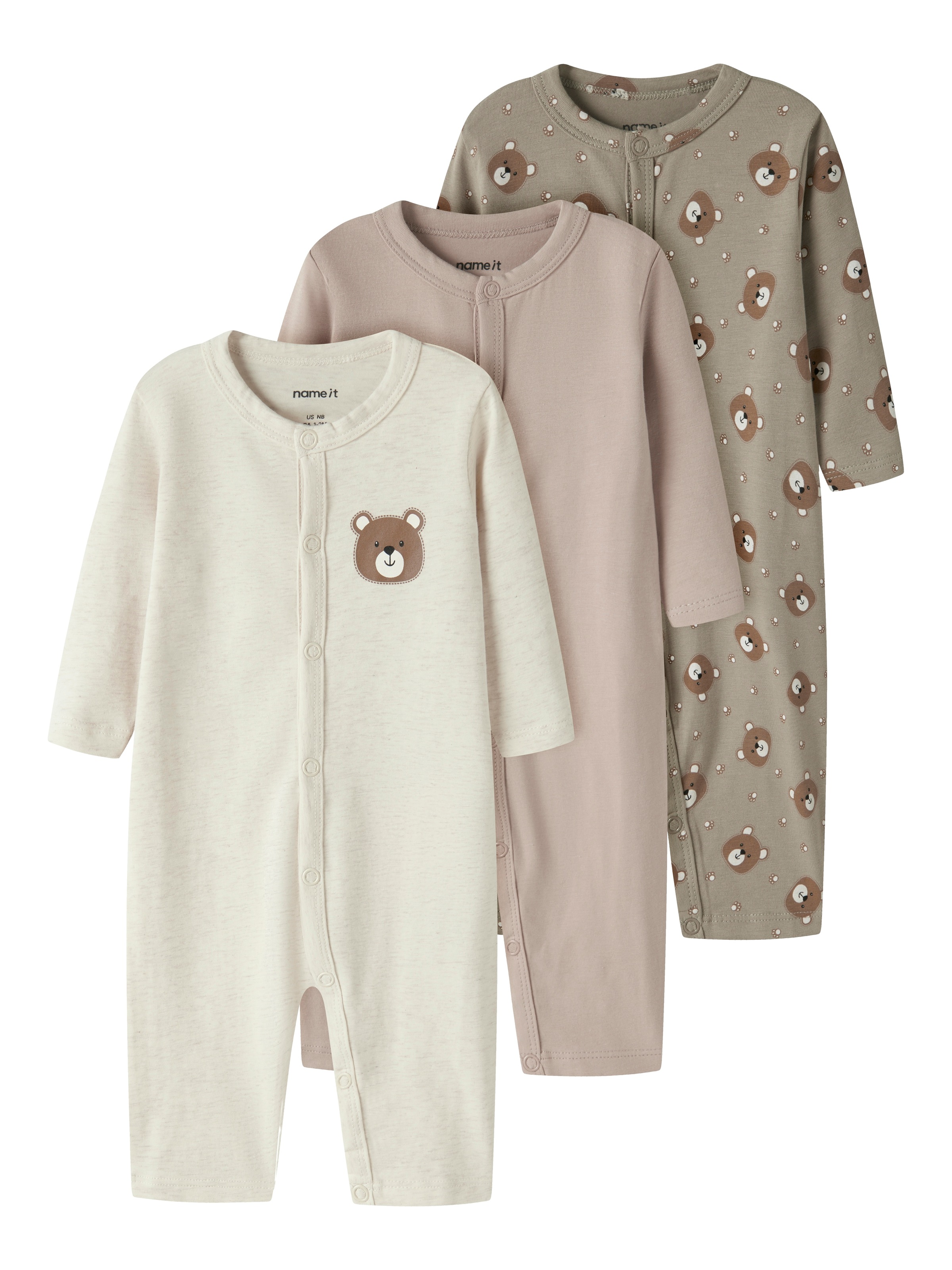 Name It Combinaison de sommeil »NBNNIGHTSUIT 3P AOP NOOS« Packung, 3 cuis