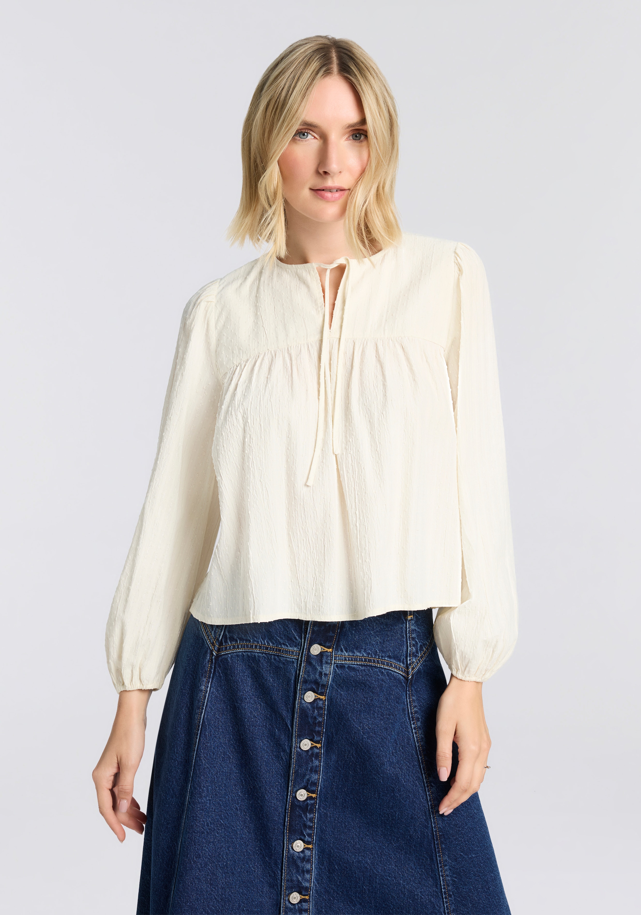 Levi's® Klassische Bluse »JOSEPHINE LS HOLI« mit elastischem Bund