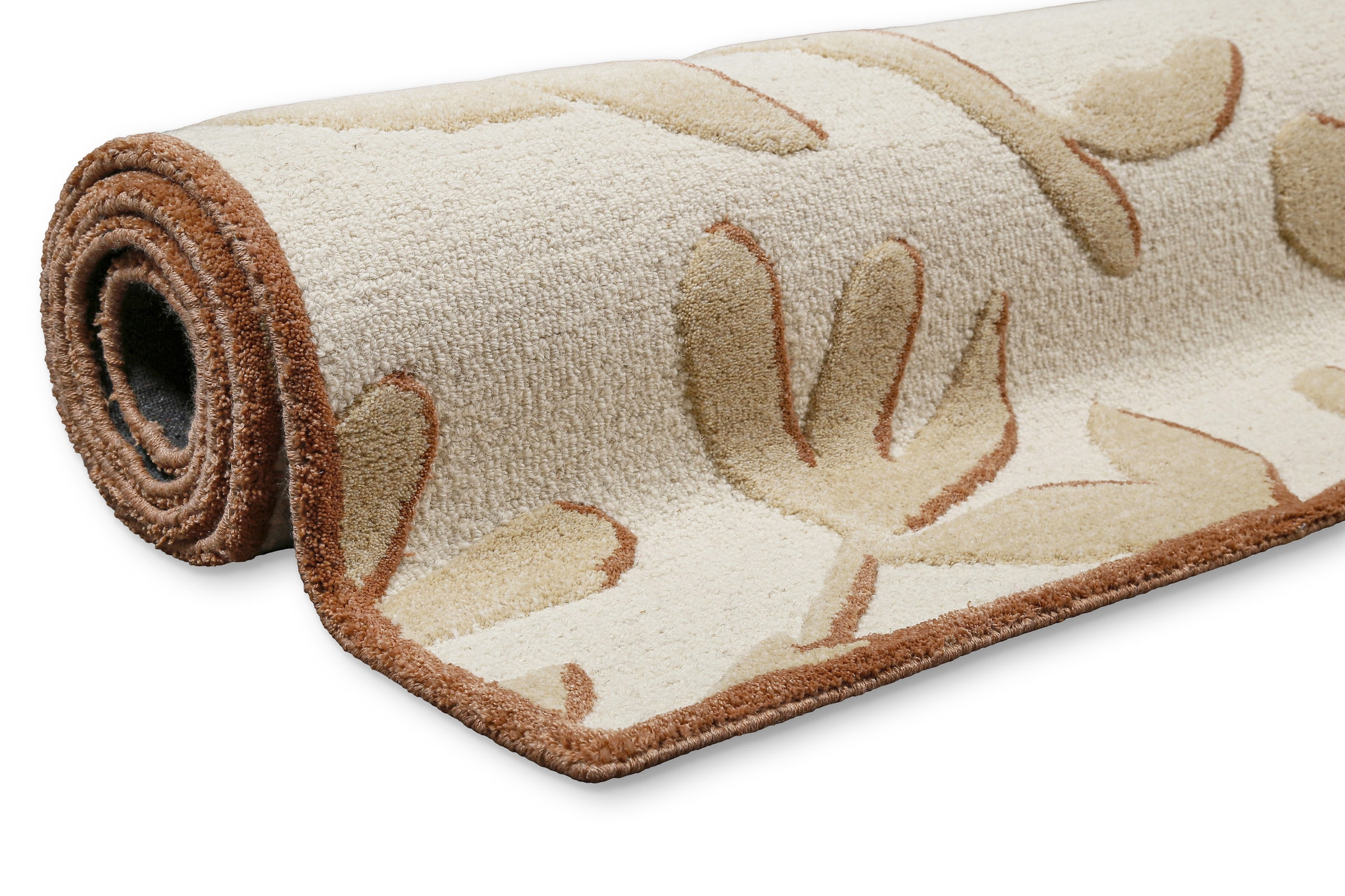 Wecon home Tapis »Summers Peak« Rectangulaire 16 mm Höhe Kurzflorteppich, Naturfaser, floral, Hoch-Tief-Effekt, handgetuftet