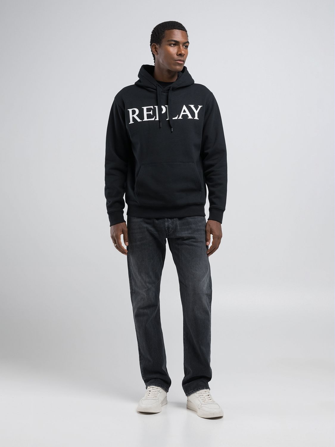Replay Sweat à capuche , mit grossem Markenprint vorn
