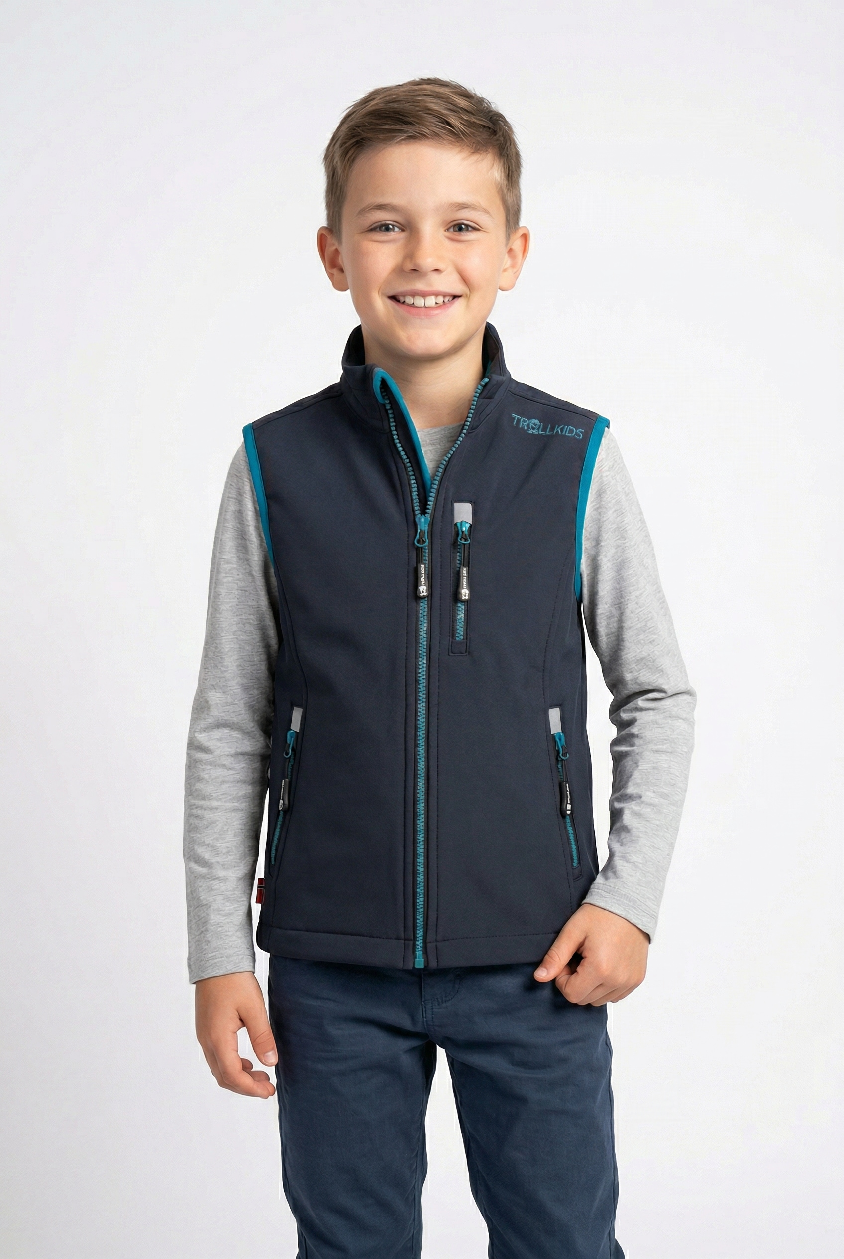 TROLLKIDS Gilet softshell »KIDS TROLLFJORD VEST« für Kinder und Jugendliche, wasserabweisend, atmungsaktiv