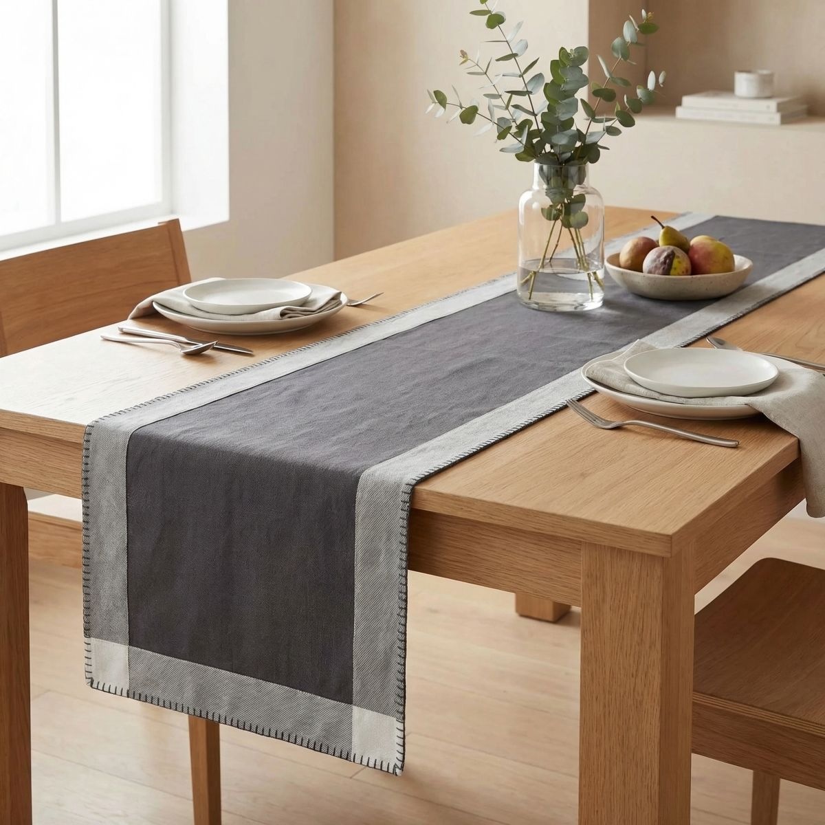 Home affaire Tischläufer »Tischläufer grautöne 45x150cm«