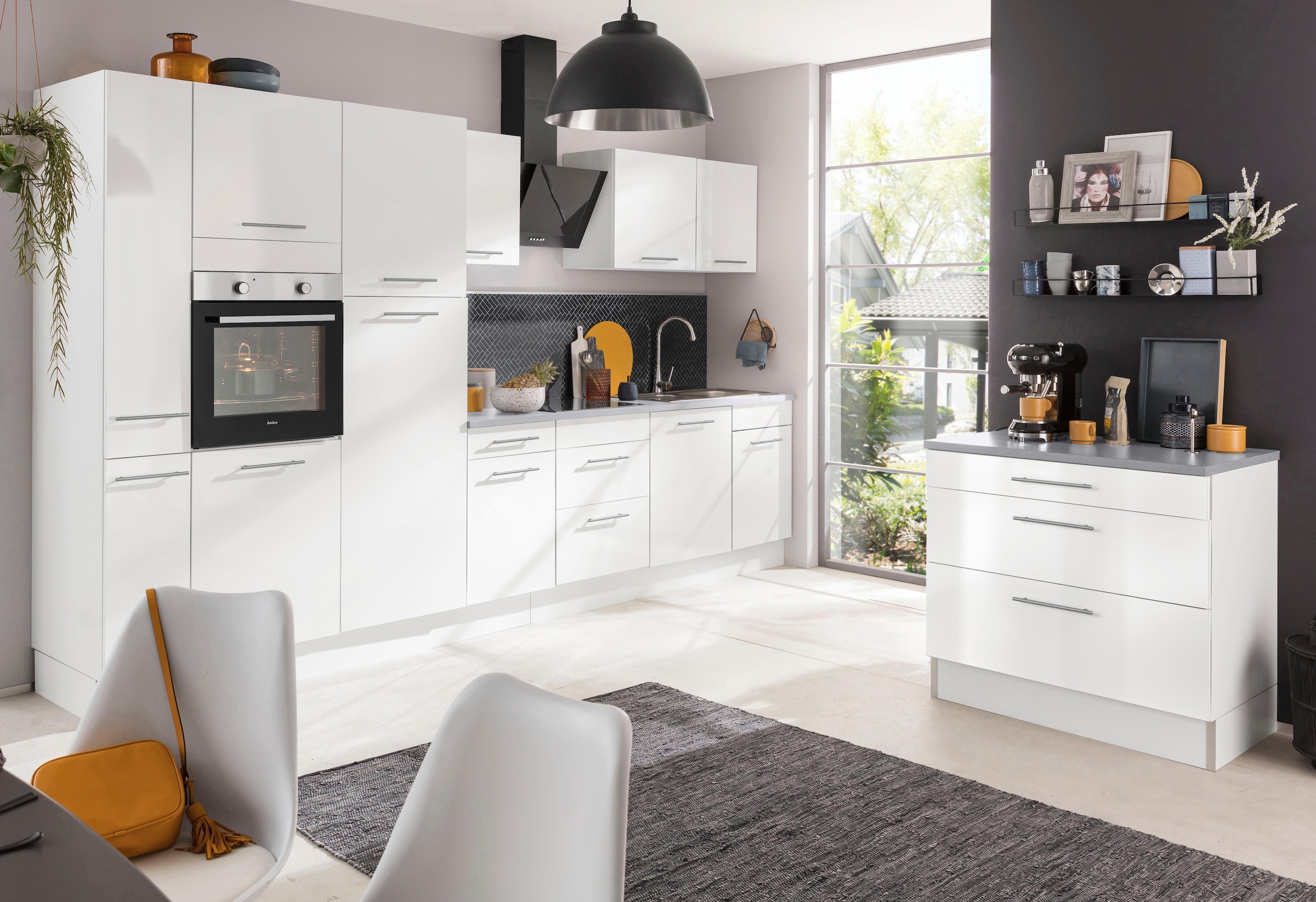 wiho Küchen Kitchenette »Ela« Breite 340 cm, Soft-Close-Funktion, höhenverstellbare Füsse
