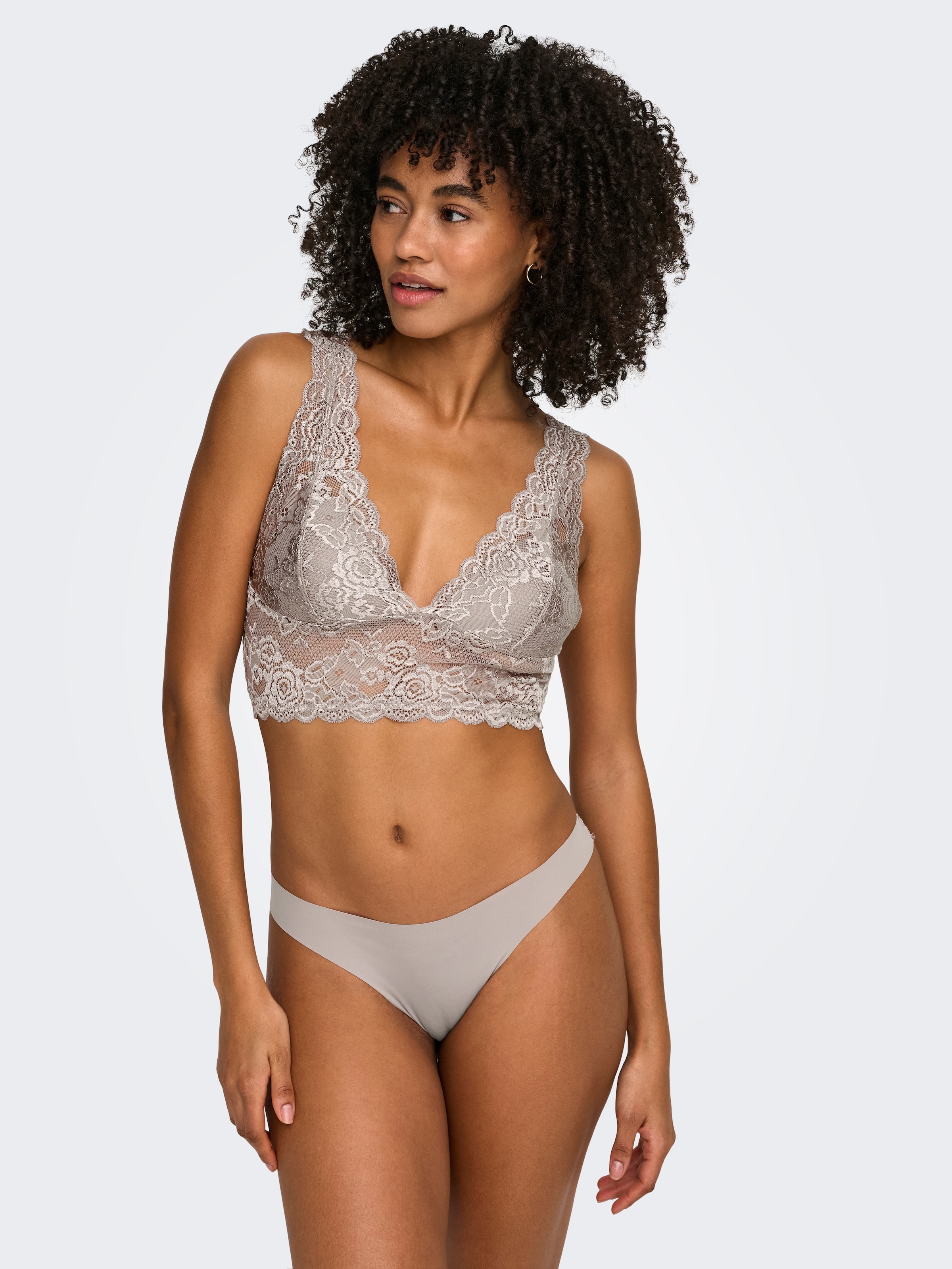 ONLY Top en dentelle »ONLCHLOE – Spitzen-Bra mit gepolsterten Cups und Stretch« coupe régulière, féminin, dentelle, fibre synthétique, col en V